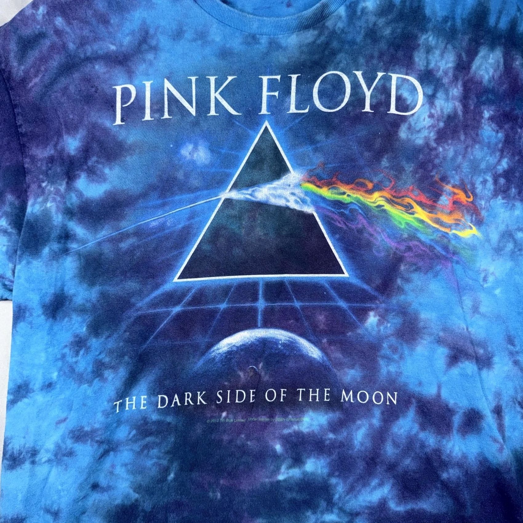 Vintage Pink Floyd The Dark Side of the Moon Galaxy Tie-Dye T-Shirt 2012 Size Large Size US L / EU 52-54 / 3 - 3 Thumbnail