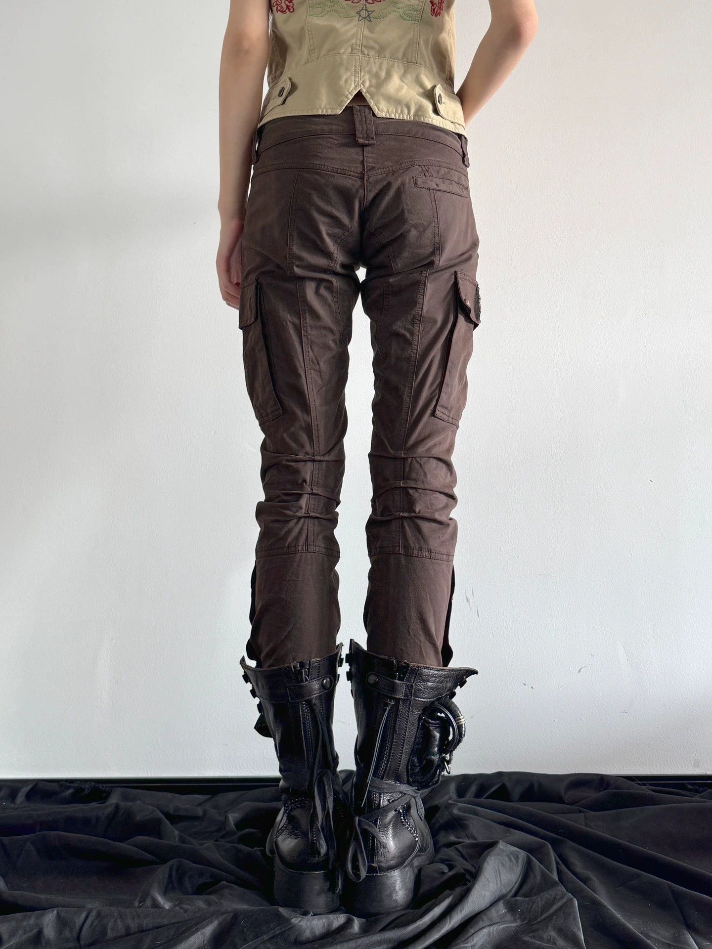 Vintage Vintage Italian Beaded Fitted Low-Rise Crop Pants Size 25" / US 0 / IT 36 - 5 Thumbnail