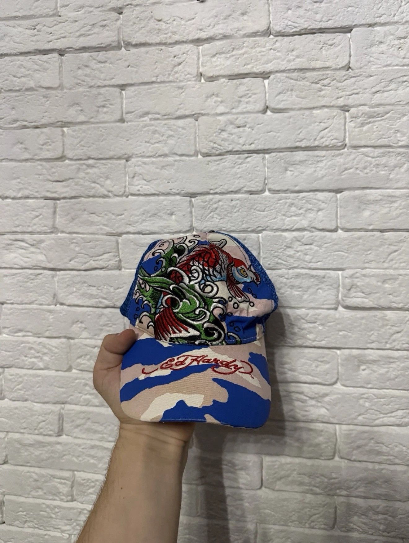 Ed Hardy Vintage Ed Hardy Christian Audigier Japan Style Trucker Cap Size ONE SIZE - 1 Thumbnail