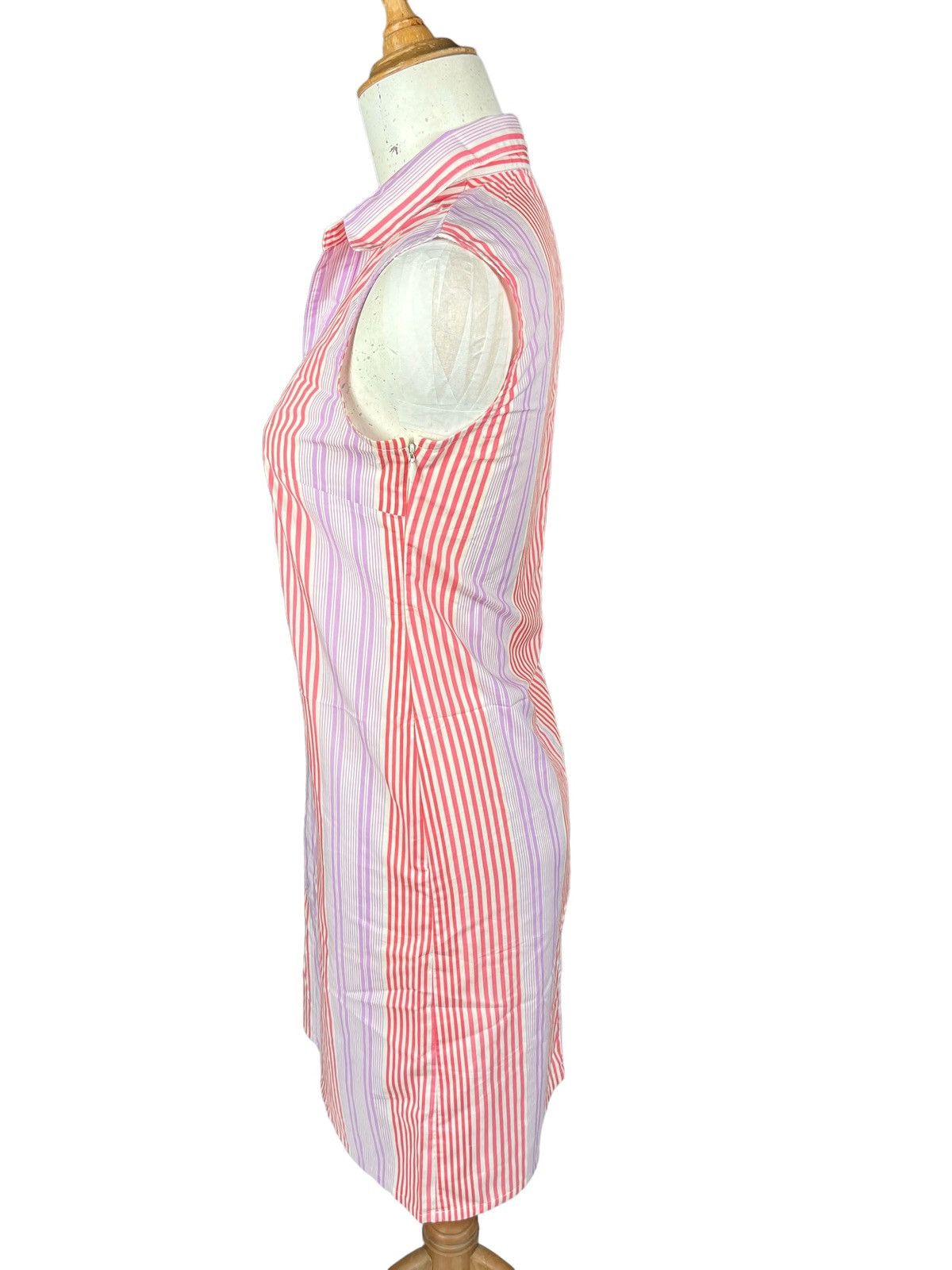 Designer × Japanese Brand Ined Collared Striped Dress Yohji Yamamoto Size XS / US 0-2 / IT 36-38 - 3 Thumbnail