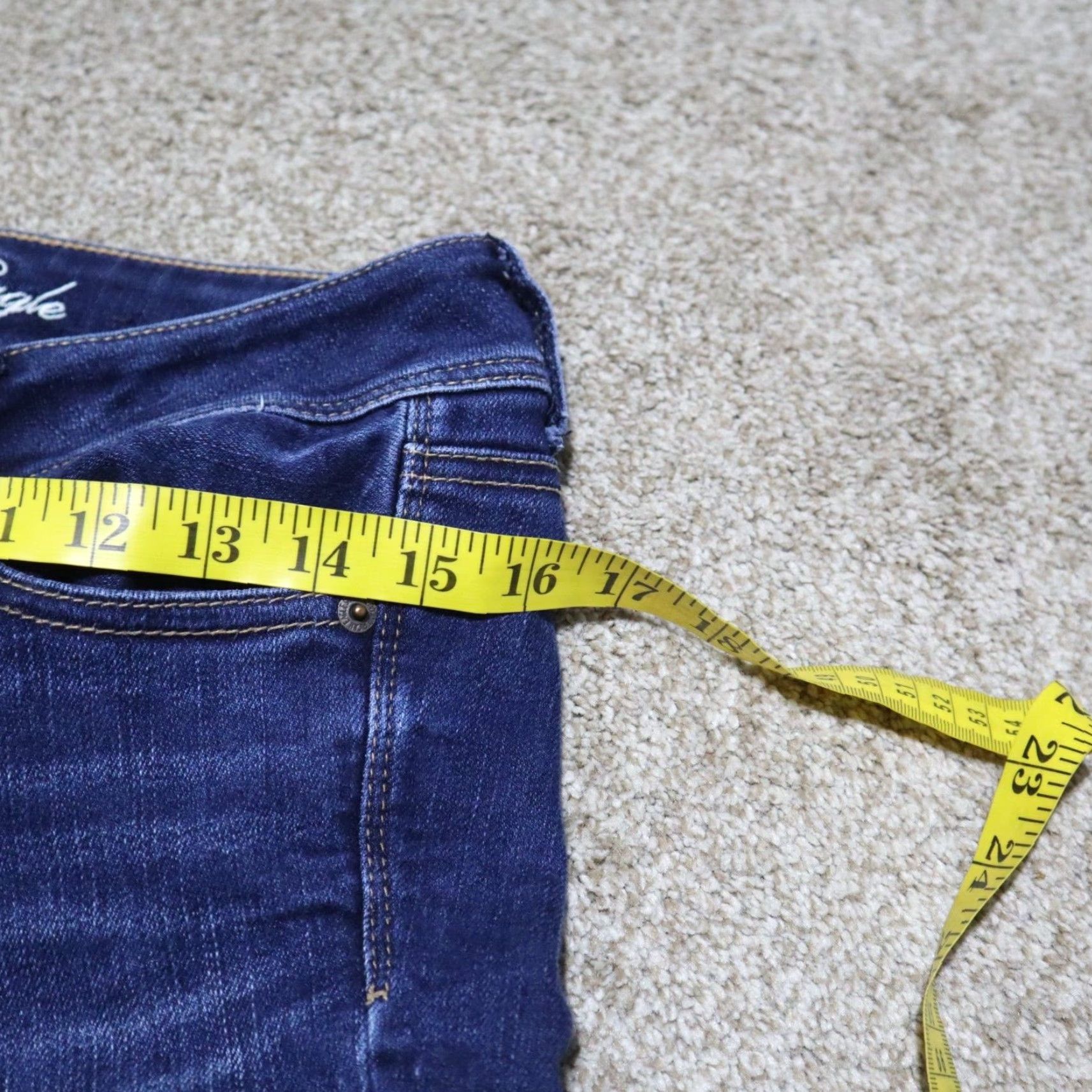 American Eagle Outfitters VINTAGE American Eagle Outfitters Skirt Jeans Regular Blue Denim Stretch Boot Cut Women's 6 Size 28" / US 6 / IT 42 - 6 Thumbnail