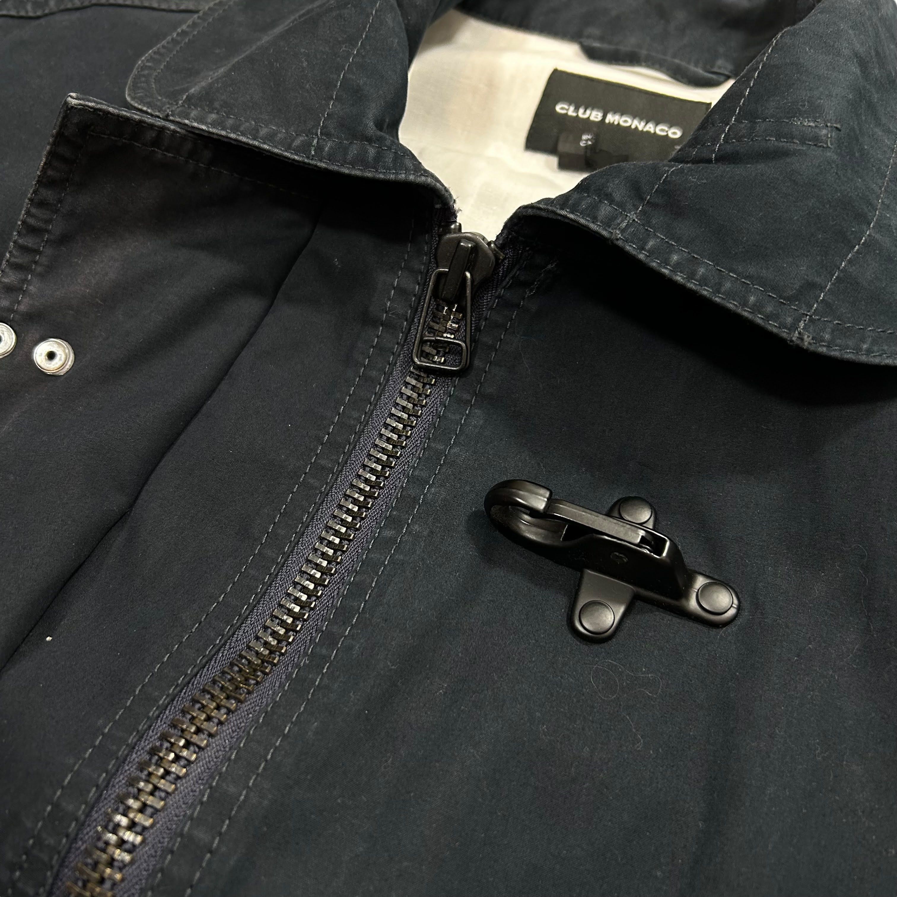 Club Monaco Club Monaco Navy Blue Clip Hook Cotton Jacket Coat Large Size US L / EU 52-54 / 3 - 5 Thumbnail