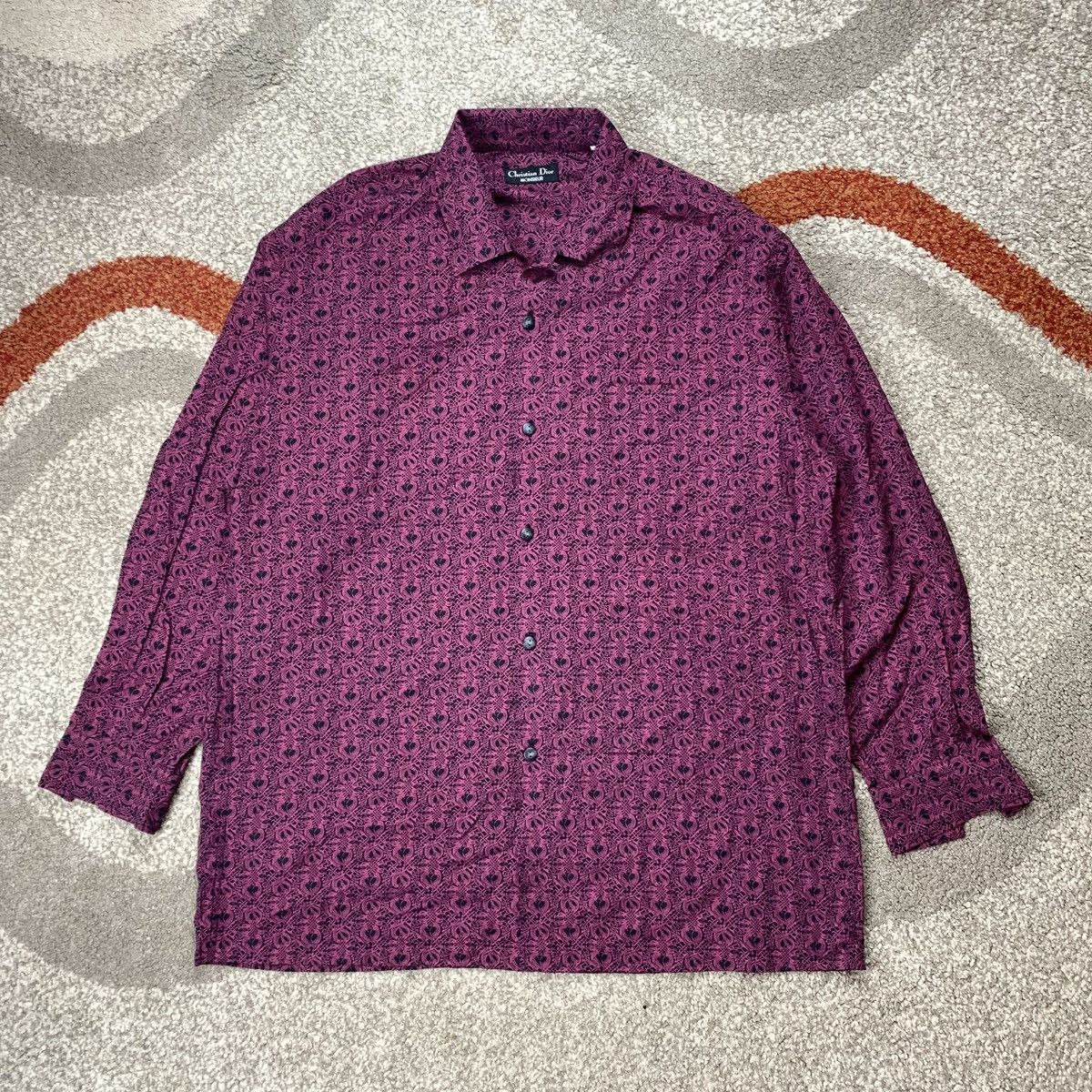 Christian Dior Monsieur Christian Dior Monsieur Long Sleeve Shirt OpenCollar Vintage Size US L / EU 52-54 / 3 - 1 Thumbnail
