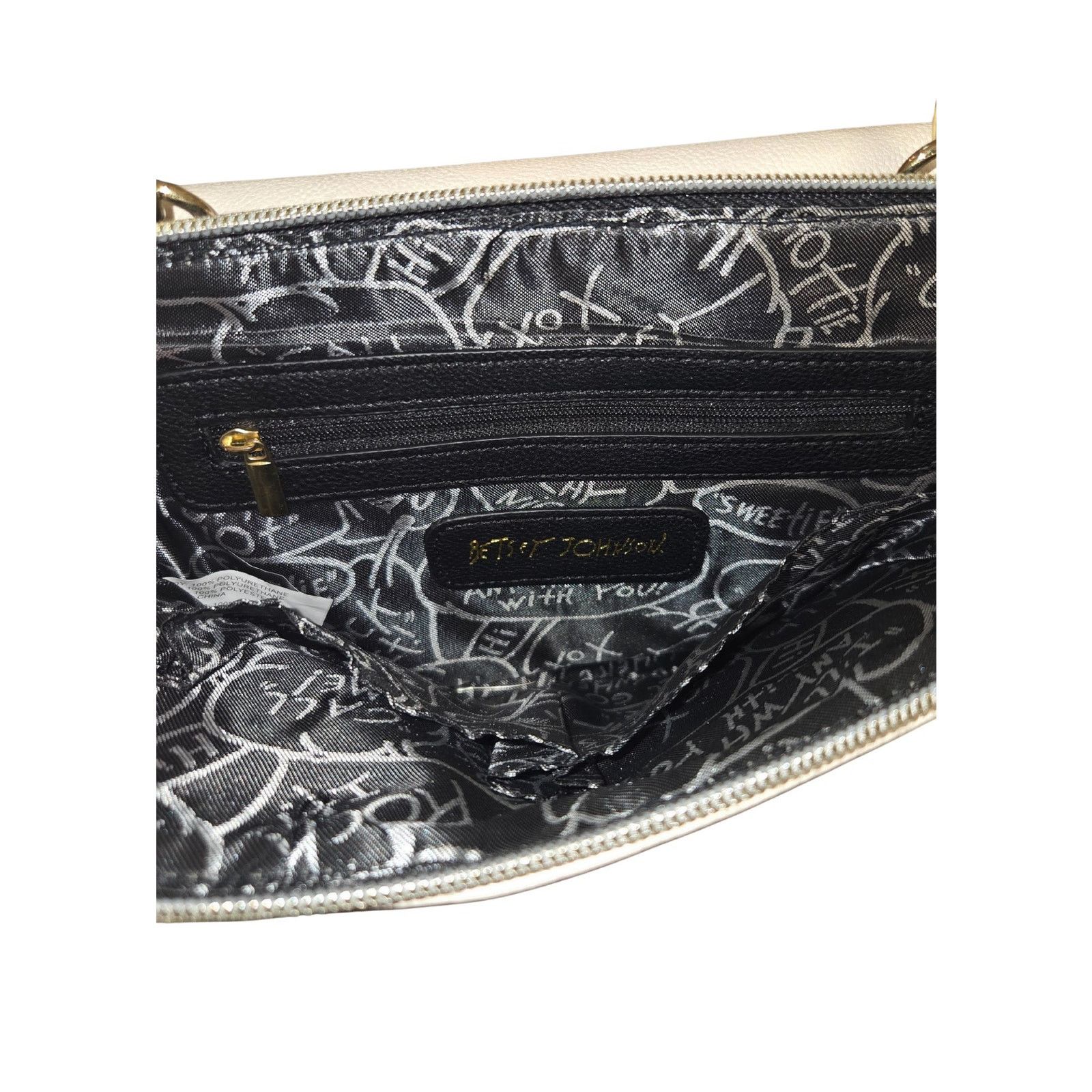 Betsey Johnson Betsey Johnson Black White Stripe Crossbody Purse Yellow Bow Size ONE SIZE - 6 Thumbnail