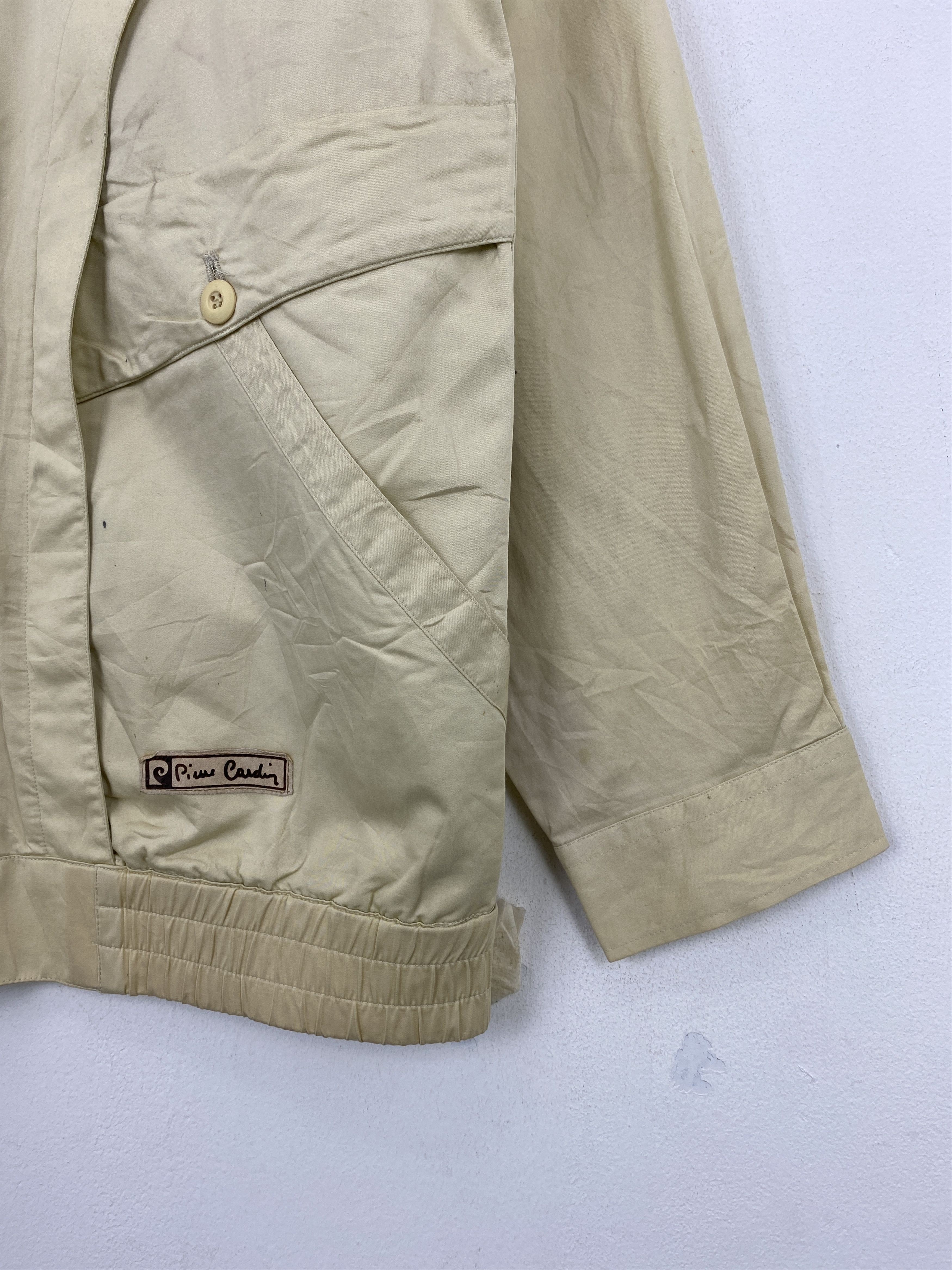 Pierre Cardin Vintage Pierre Cardin Light Cream Zipper Jacket JA0104 Size US L / EU 52-54 / 3 - 11 Thumbnail
