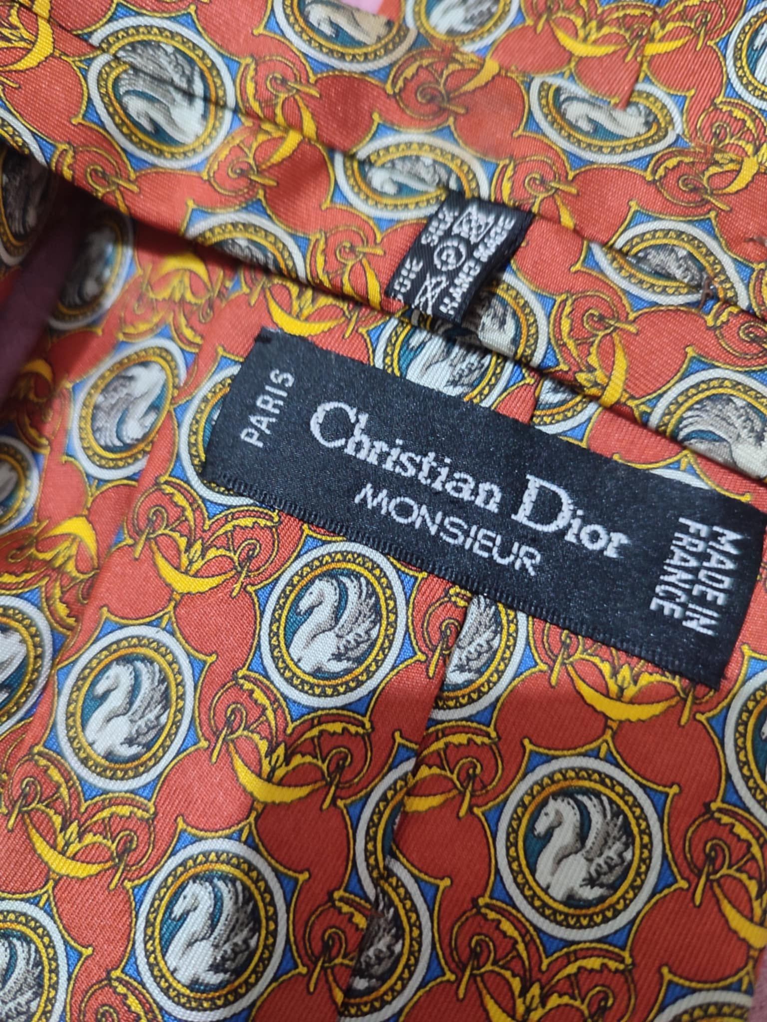 Christian Dior Monsieur Vintage Hermes Neck Tie Size ONE SIZE - 3 Thumbnail