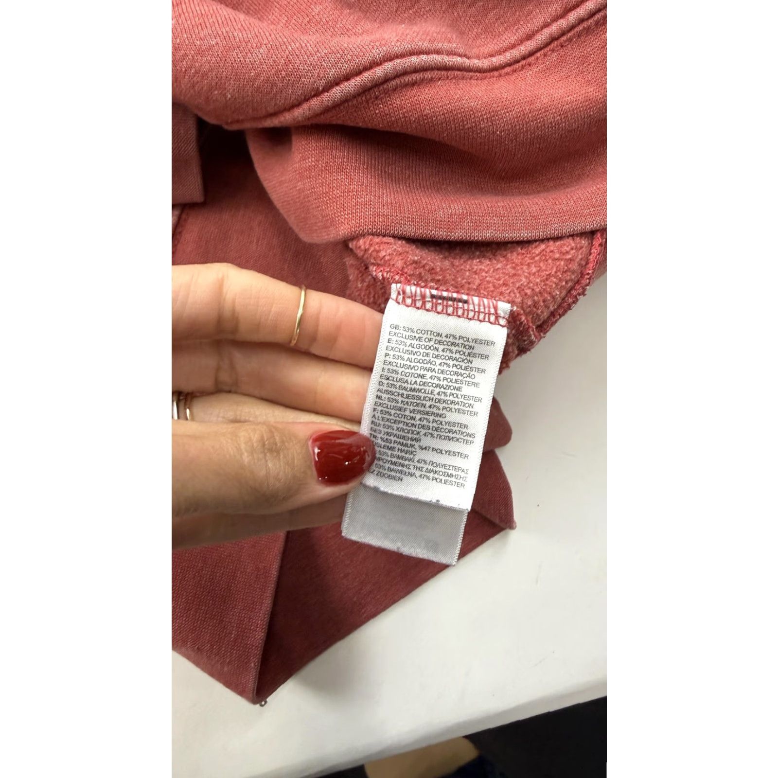 The North Face The North Face Hoodie Mens S Red Pullover Logo Fleece Kangaroo Pocket Size US S / EU 44-46 / 1 - 6 Thumbnail