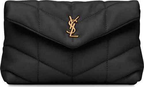 Saint Laurent Paris o1s1wg111024 Size: OS / Puffer Small Pouch in Black Size ONE SIZE - 2 Thumbnail