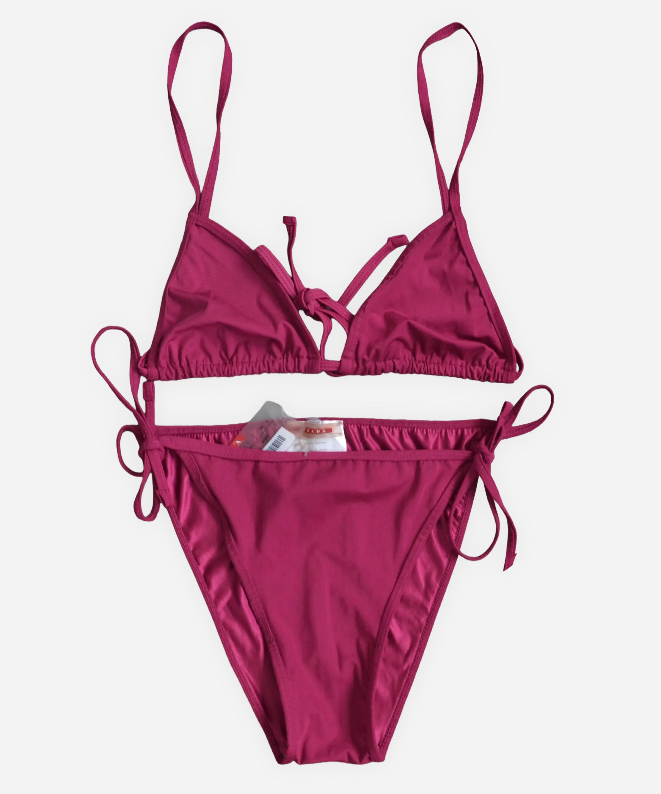 Prada PRADA Bikini Bra Swimsuit Beachwear Red Tab Nylon NEW Size ONE SIZE - 1 Thumbnail