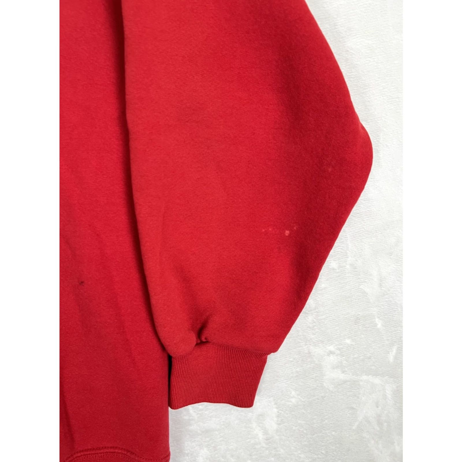 Jerzees VINTAGE Jerzees Sweatshirt Red 90s California USA Made Long Sleeve Crew Neck Fleece Size L Men Pullover Winter Fall Spring Beer Pattern Solid Size US L / EU 52-54 / 3 - 4 Thumbnail