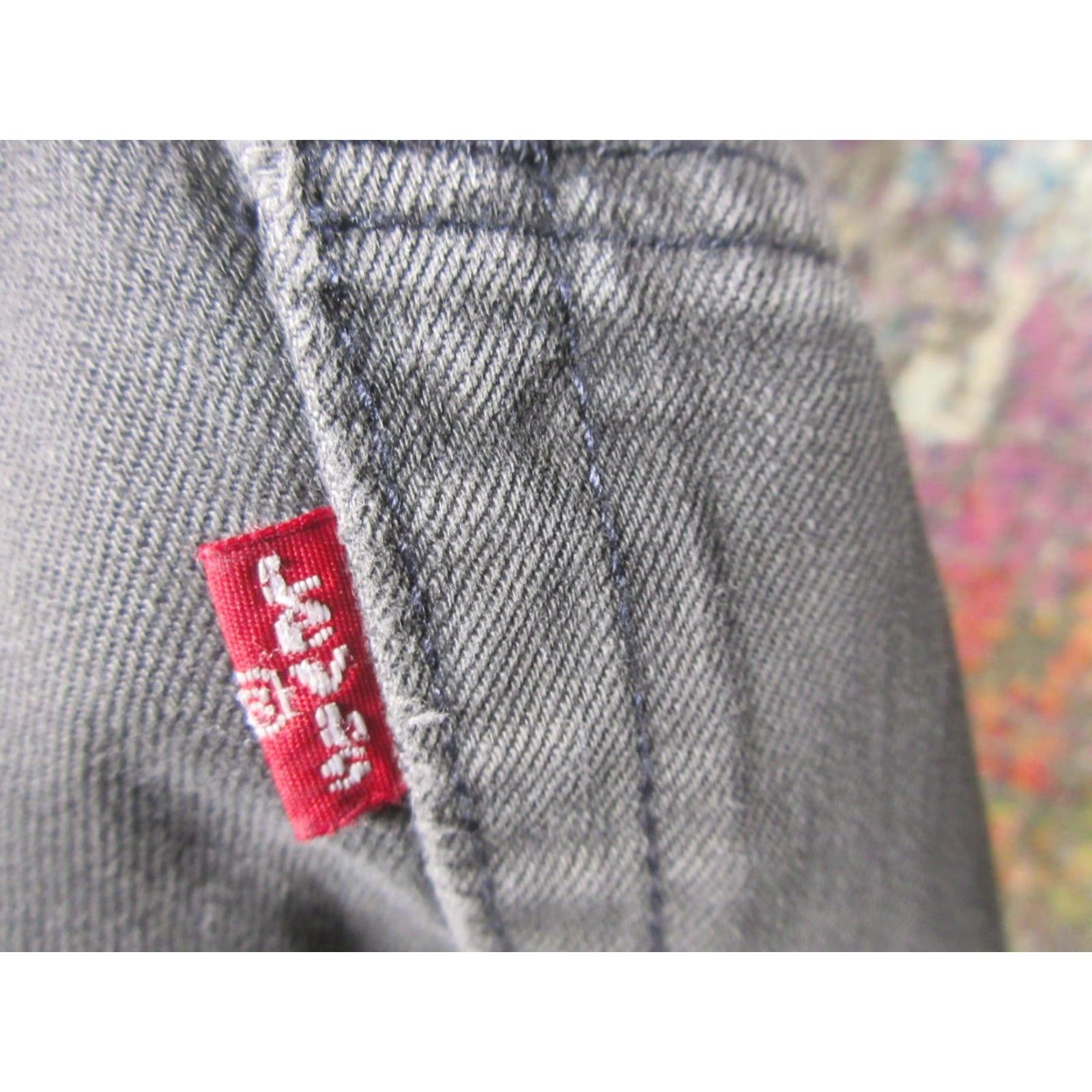 Levi's Levi's 505 Jeans Mens 30x32 Gray Denim Regular Fit Straight Leg Regular Waist Zip Closure 5-Pocket Distressed Comfortable Cotton Leather Logo Accent Size US 30 / EU 46 - 6 Thumbnail