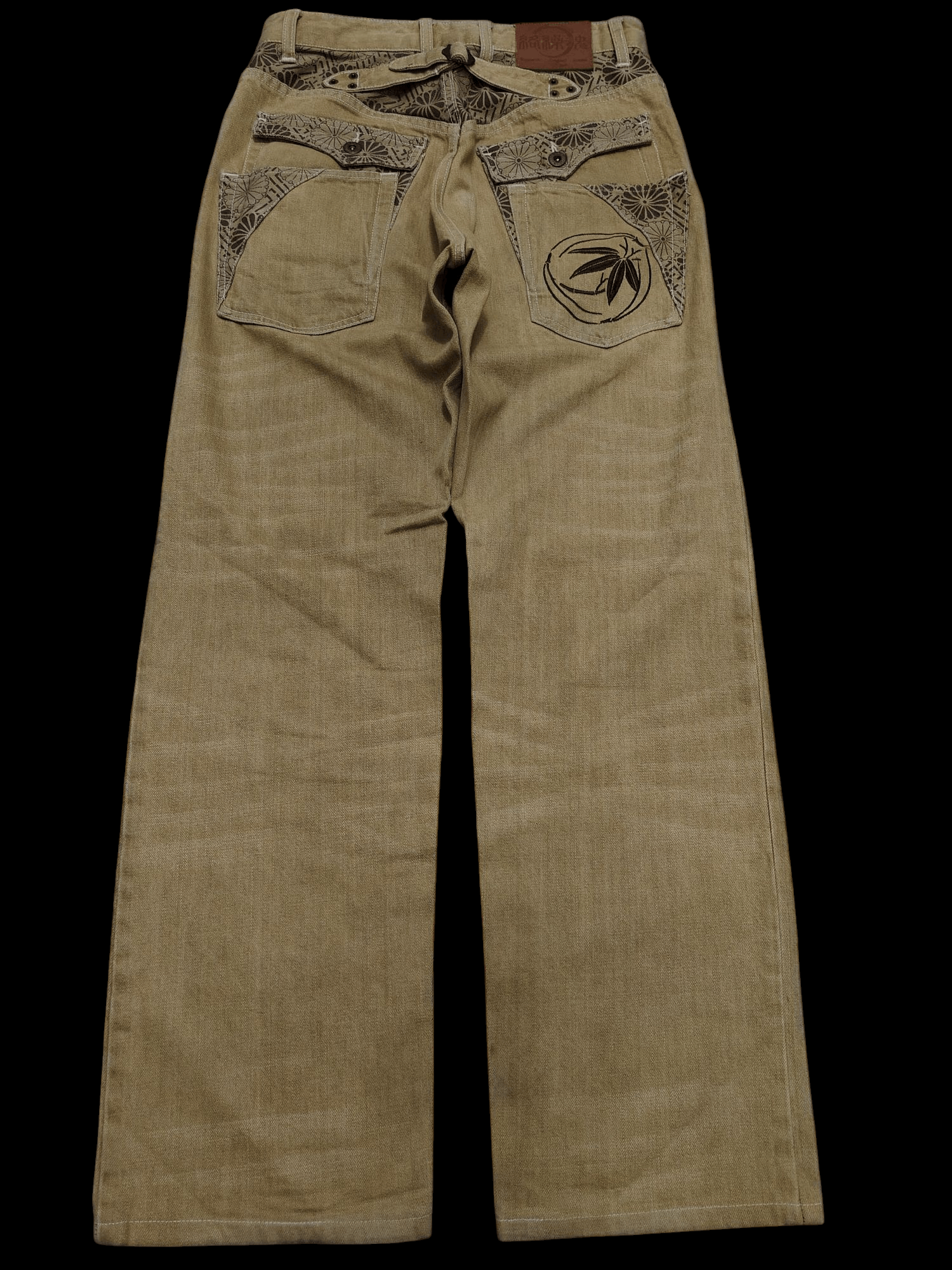 Karakuri Tamashii Rare Karakuri Tamashi Embroidered Flared Jeans back buckle Size US 29 - 1 Thumbnail