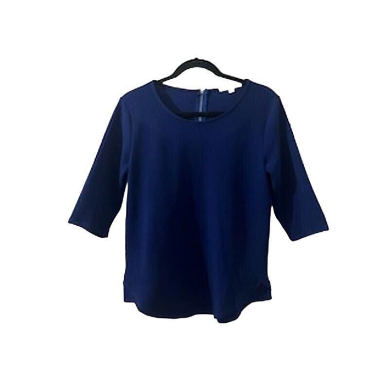 Designer Green Envelope Large Royal Blue 3/4 Sleeve Blouse Top Size L / US 10 / IT 46 - 1 Thumbnail