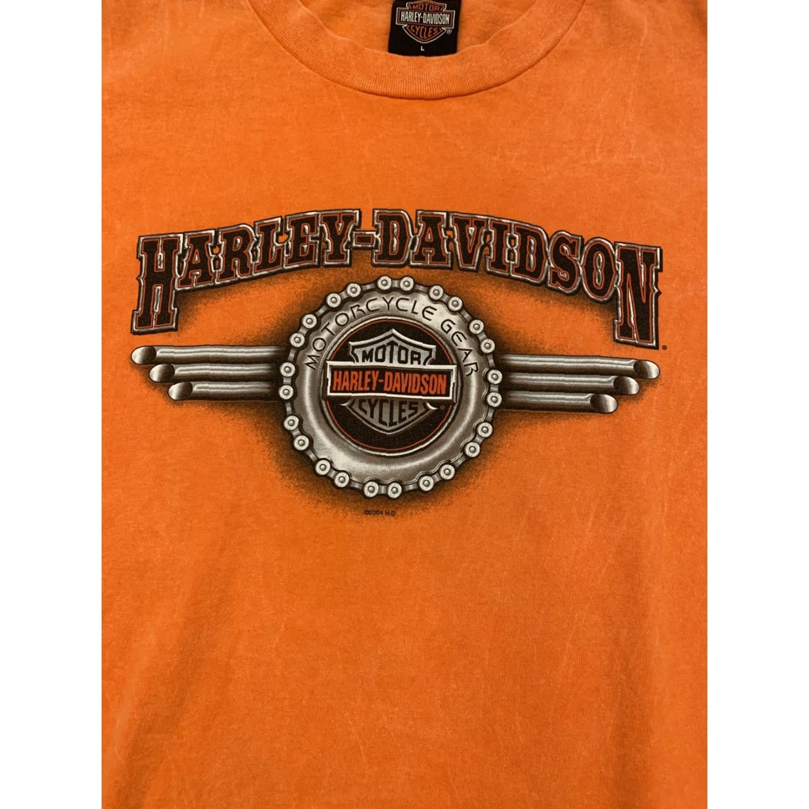 Harley Davidson VINTAGE Harley-Davidson Shirt Durango CO USA Stone Wash Orange Large T-Shirt Men Size L Size US L / EU 52-54 / 3 - 2 Thumbnail