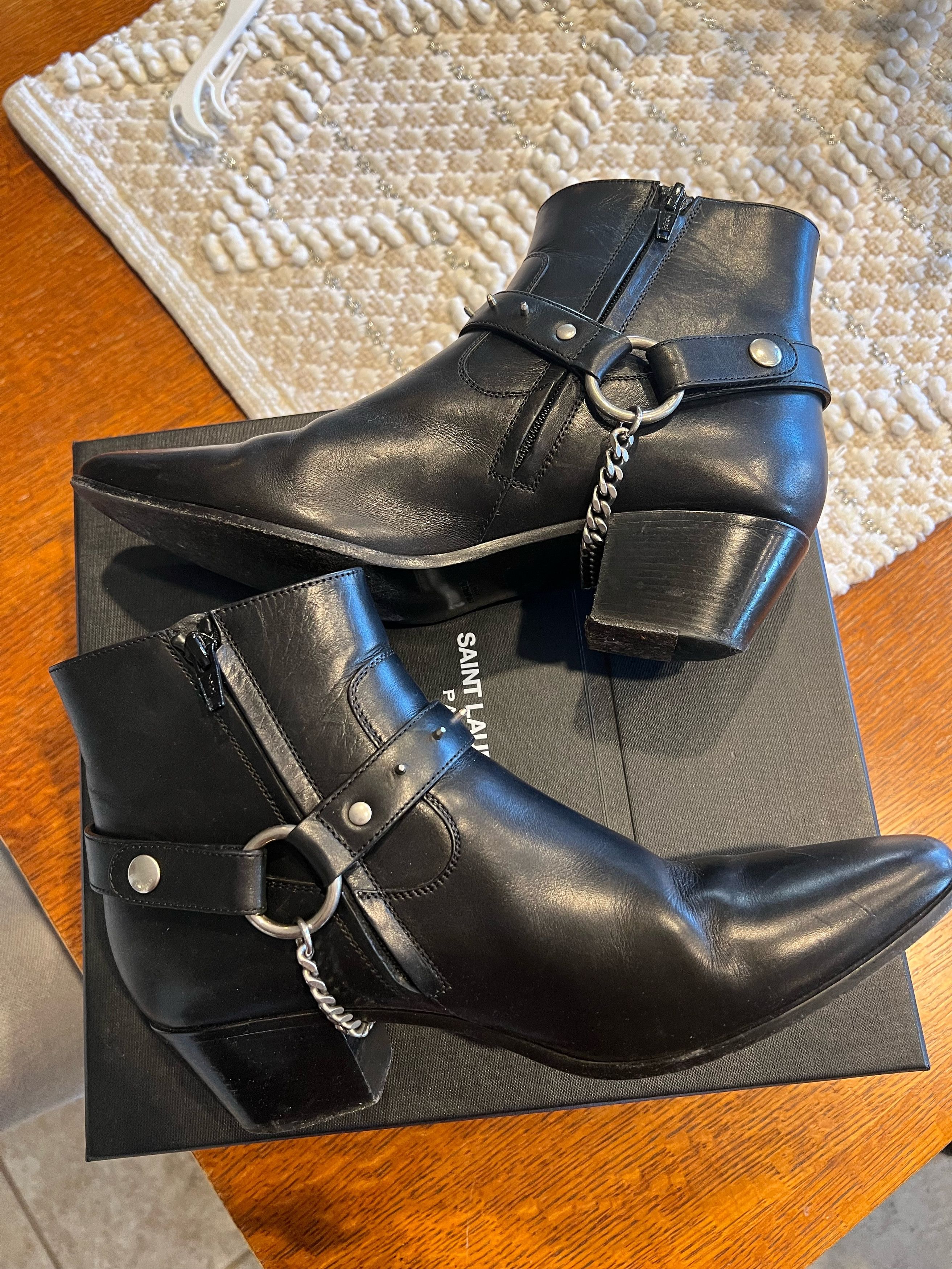Yves Saint Laurent 2016 Chain Wyatts (Hedi Slimane) Size US 10.5 / IT 40.5 - 2 Thumbnail