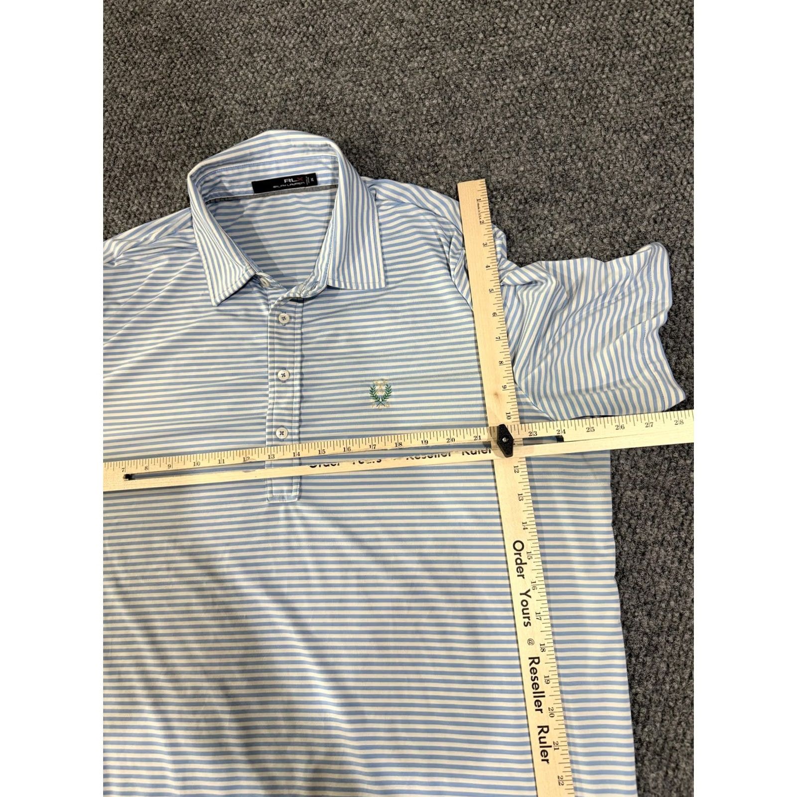 RLX Ralph Lauren VINTAGE RLX Ralph Lauren Polo Shirt Mens XL Blue White Stripe Golf Performance Size US XL / EU 56 / 4 - 5 Thumbnail