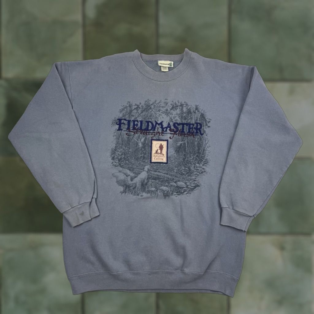 Vintage VINTAGE Fieldmaster Sweatshirt Adult Large Blue Nature 90s Mens Size US L / EU 52-54 / 3 - 1 Thumbnail