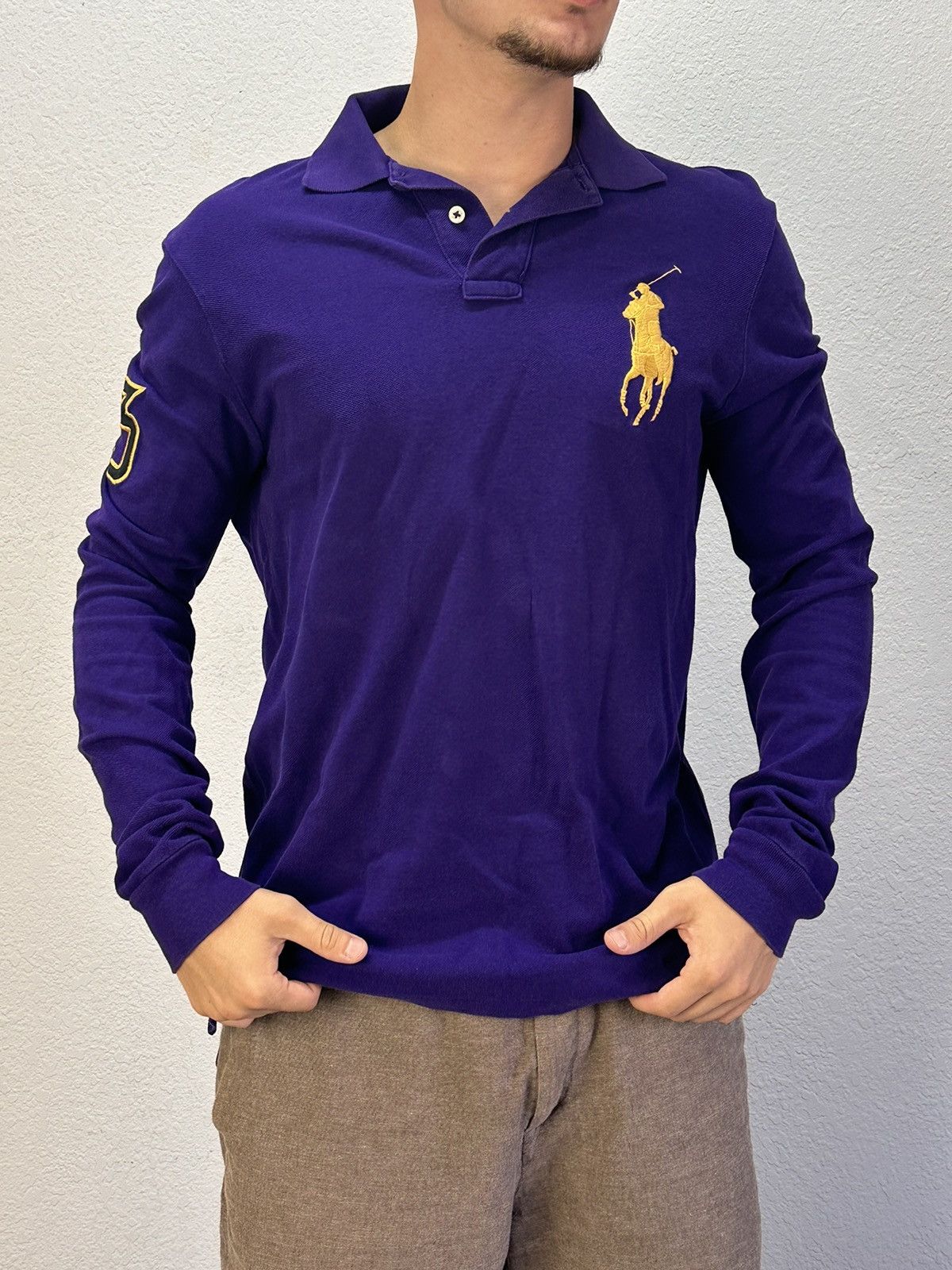 Polo Ralph Lauren Vintage Polo Ralph Lauren Regby T-shirt Purple Label RRL Y2k Size US M / EU 48-50 / 2 - 2 Thumbnail