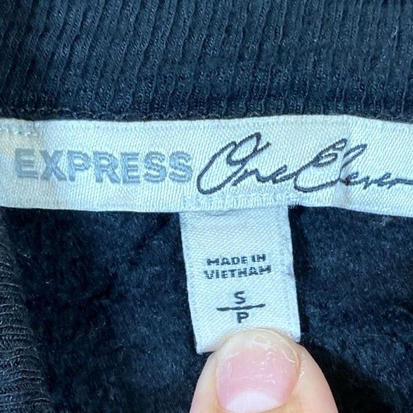 Express Express Womens Sweater Black Crew One Cold Shoulder Long Sleeve Stretch S Size S / US 4 / IT 40 - 4 Thumbnail