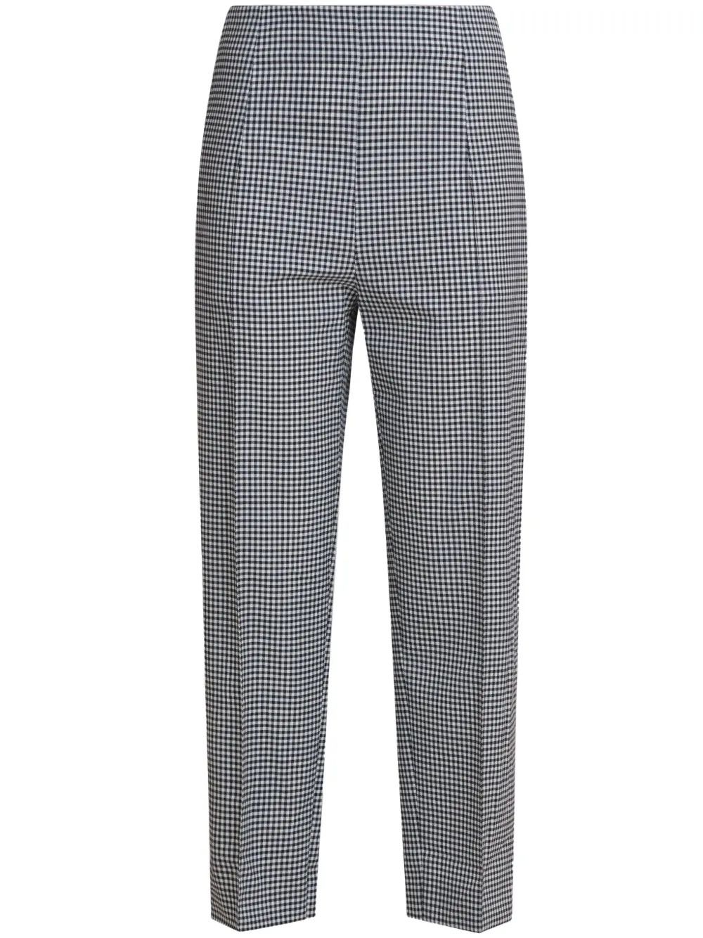Marni o1w1db10426 Gingham-Patterned Trousers in White/Black Size 25" / US 0 / IT 36 - 1 Thumbnail