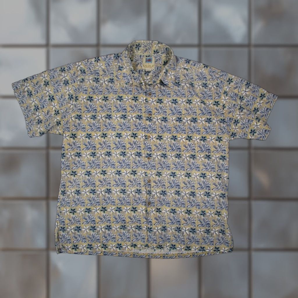 Vintage VINTAGE Kahala Avi Collection Shirt Mens XL Yellow Floral Button-Up Short Sleeve Hawaiian 100% Cotton Logo Embroidered Mens Size US XL / EU 56 / 4 - 1 Thumbnail