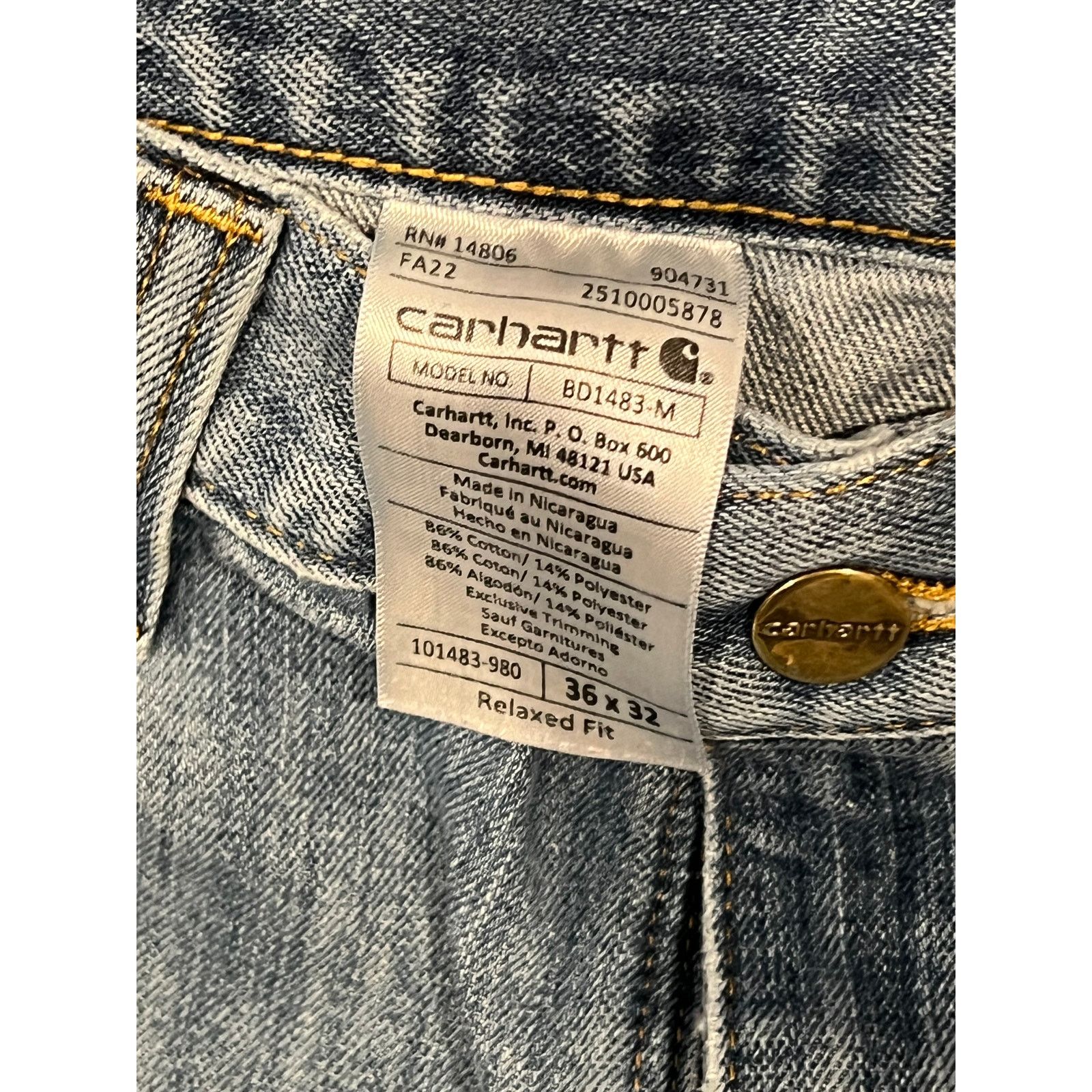 Carhartt Carhartt Straight Fit Work Pants Mens 36x32 Size US 36 / EU 52 - 3 Thumbnail