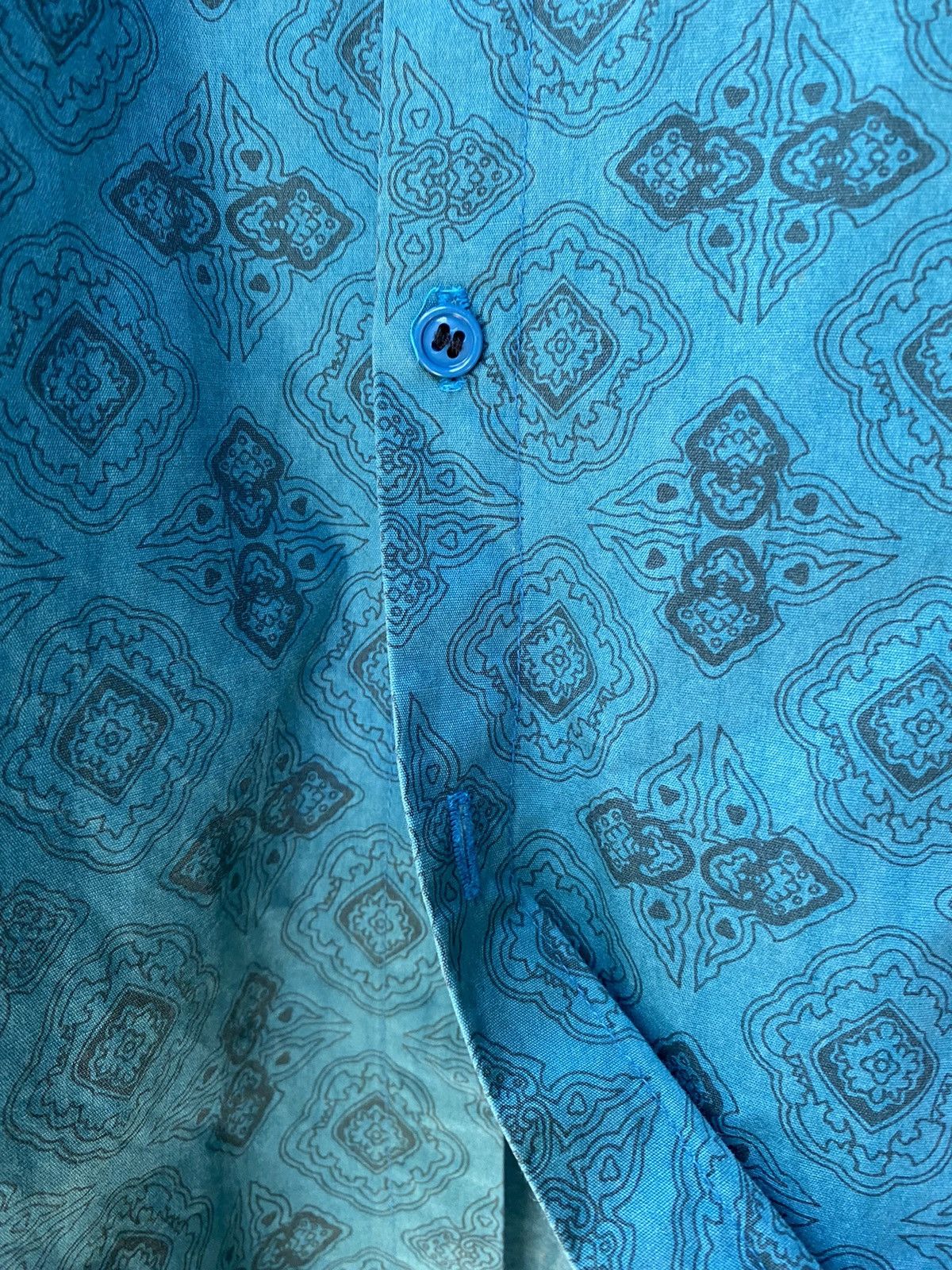 Marithe + Francois Girbaud MARITHE FRANCOIS GIRBAUD Geometric Button-Up Printed Shirt Size US M / EU 48-50 / 2 - 7 Thumbnail