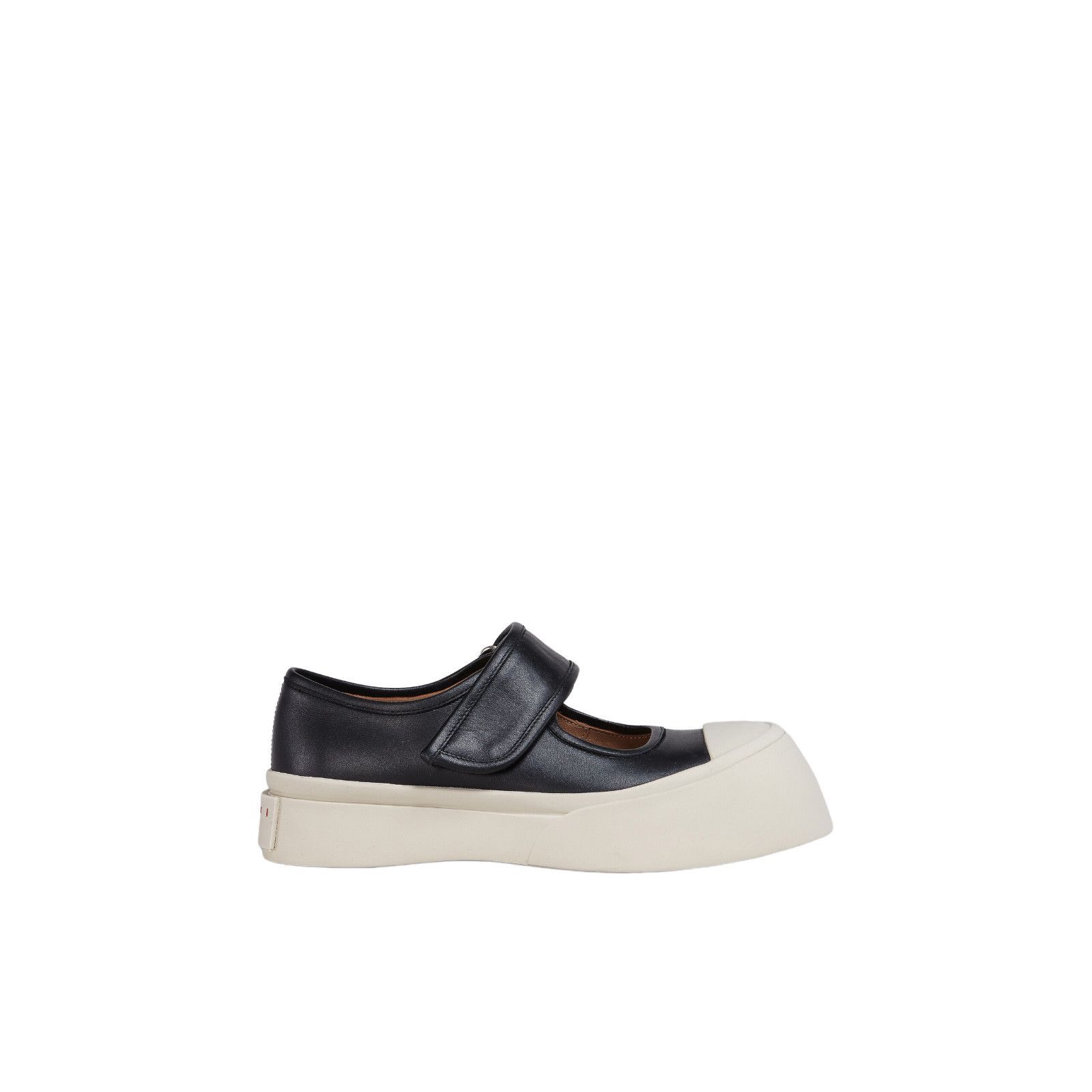 MARNI Pablo $875 Black Nappa Leather Mary Jane Sneakers New