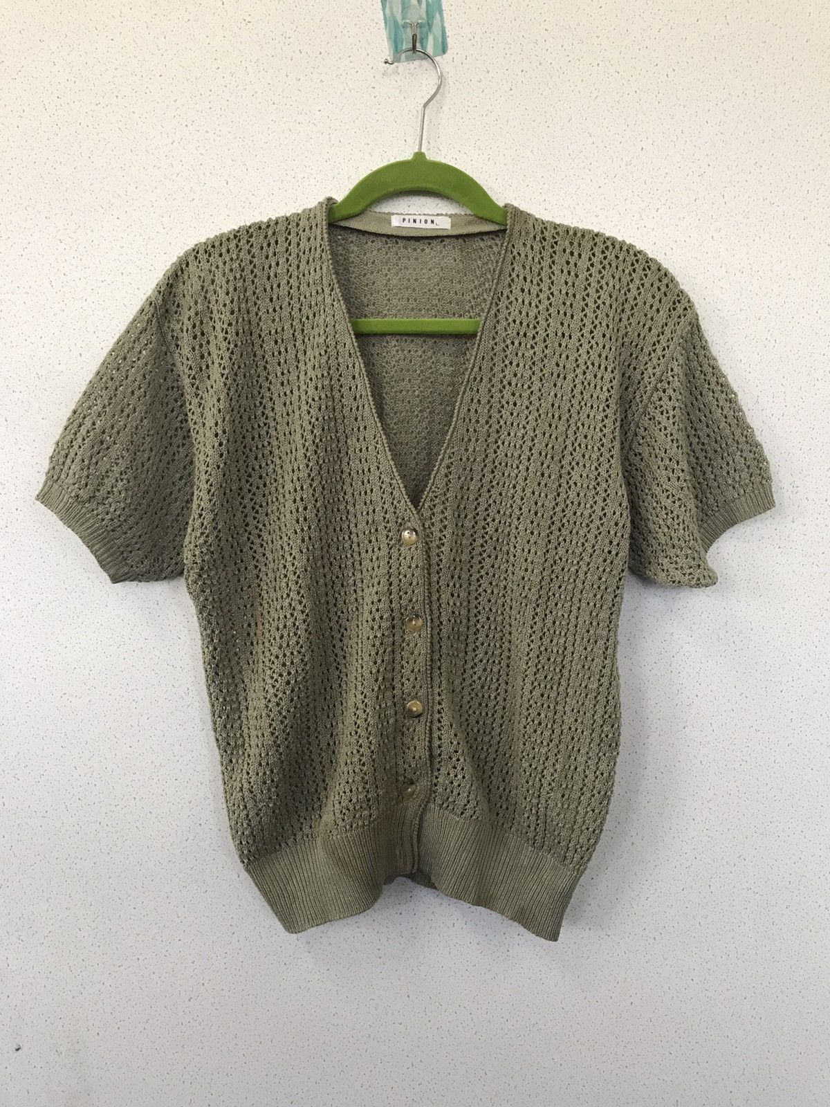 Vintage 🌿 Pinion Olive Knit Cardigan - Size L 🌿 Size US L / EU 52-54 / 3 - 2 Thumbnail