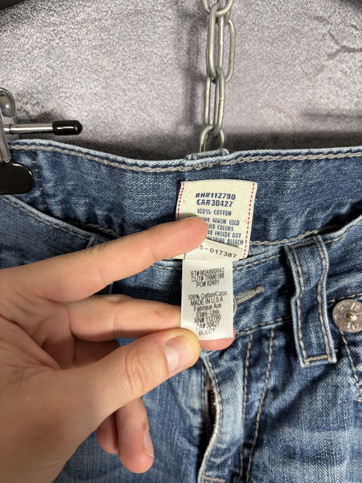 True Religion Vintage True Religion Denim Jeans Bobby Big T USA Y2K Size US 32 / EU 48 - 14 Thumbnail