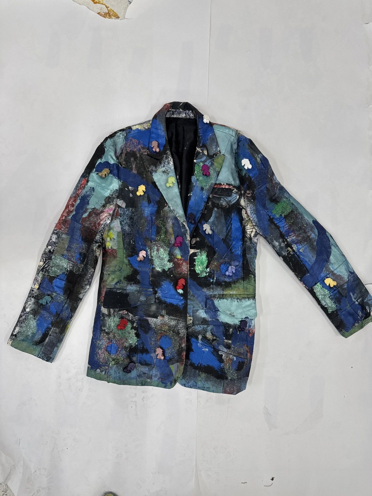 Other Hand Painted Blazer with Charms Size 50S - 1 Thumbnail