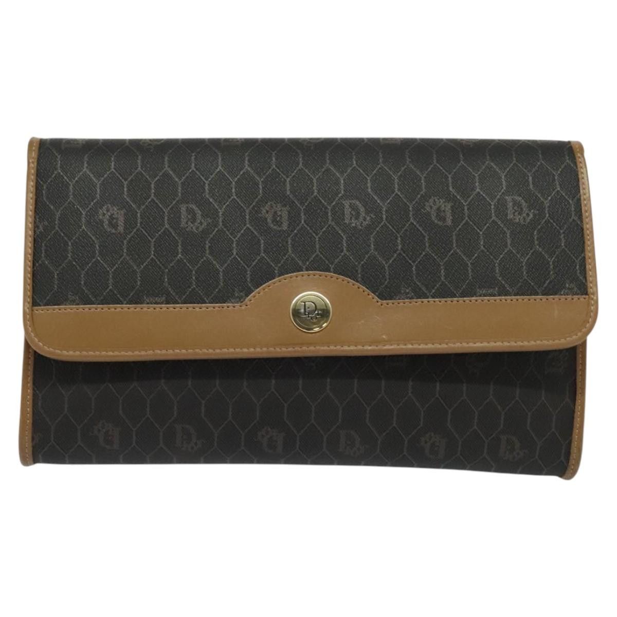Honeycomb Black Canvas Shoulder Bag (Pre-Owned)