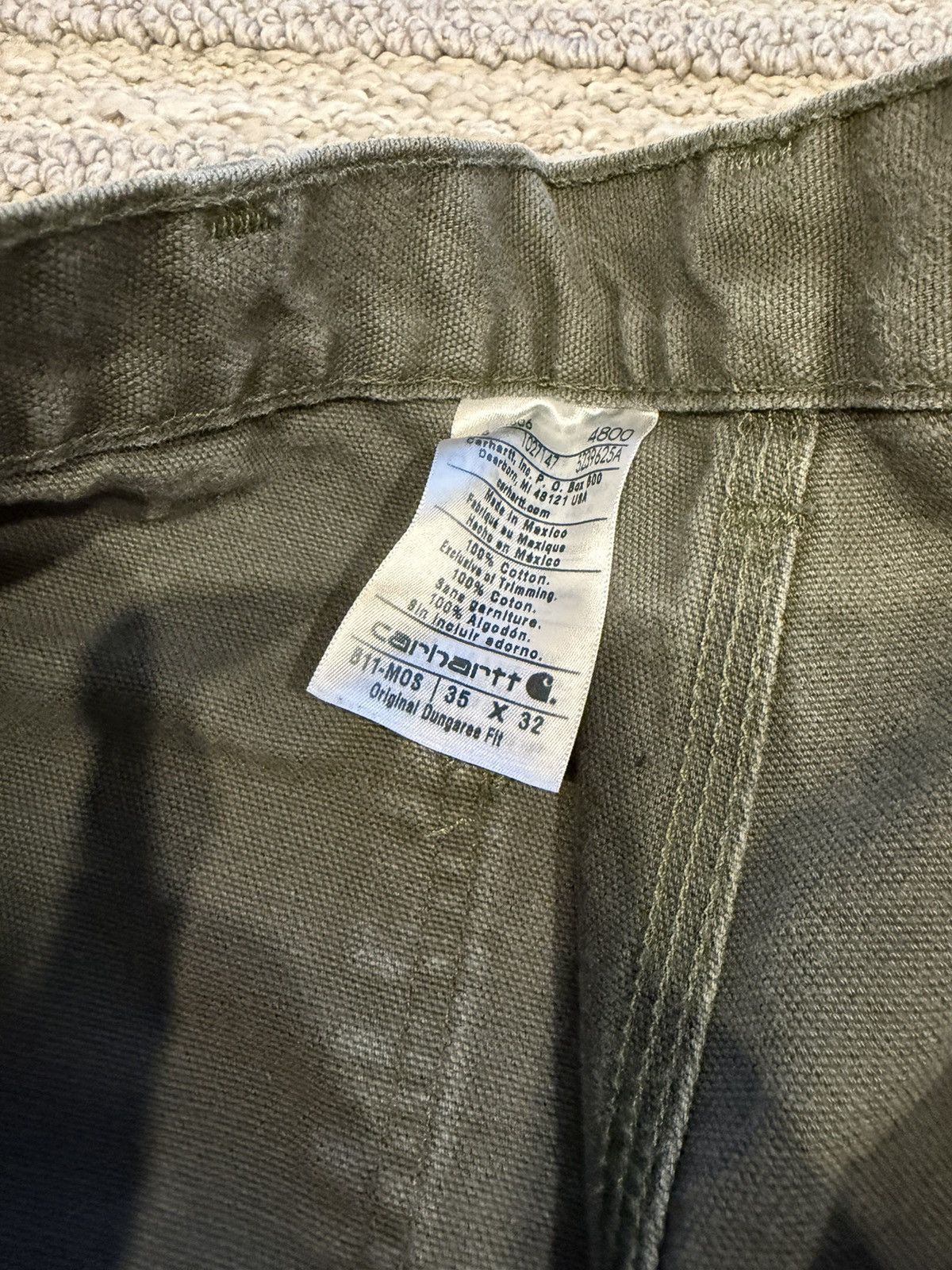 Carhartt Carhartt Single Knee Canvas Pants (Olive) Size US 34 / EU 50 - 3 Thumbnail