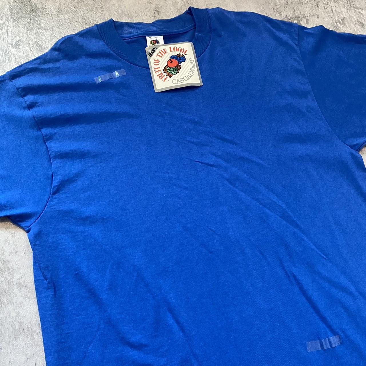 Fruit Of The Loom Blue vintage 90s retro streetwear tee Fruit of the Size US XL / EU 56 / 4 - 3 Thumbnail