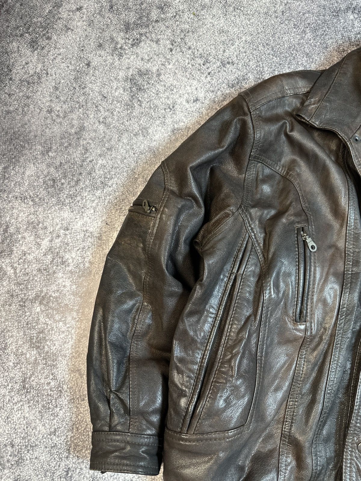 Other Y2K Vintage Leather Jacket Streetwear Moto Style USA VTg M Size US XL / EU 56 / 4 - 2 Thumbnail
