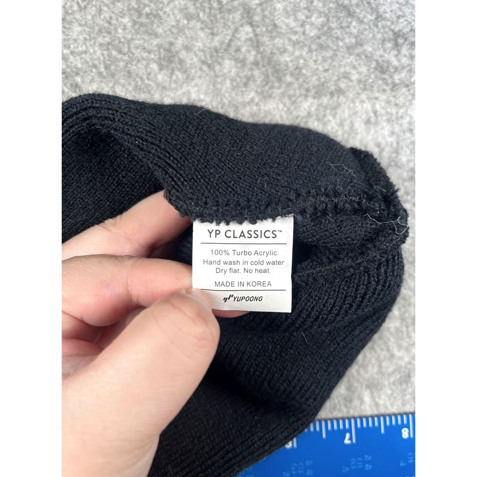Vintage VINTAGE Trader Joes Hat Beanie Mens One Size Black Knit Logo Winter Grocery Yupoong Size ONE SIZE - 8 Thumbnail