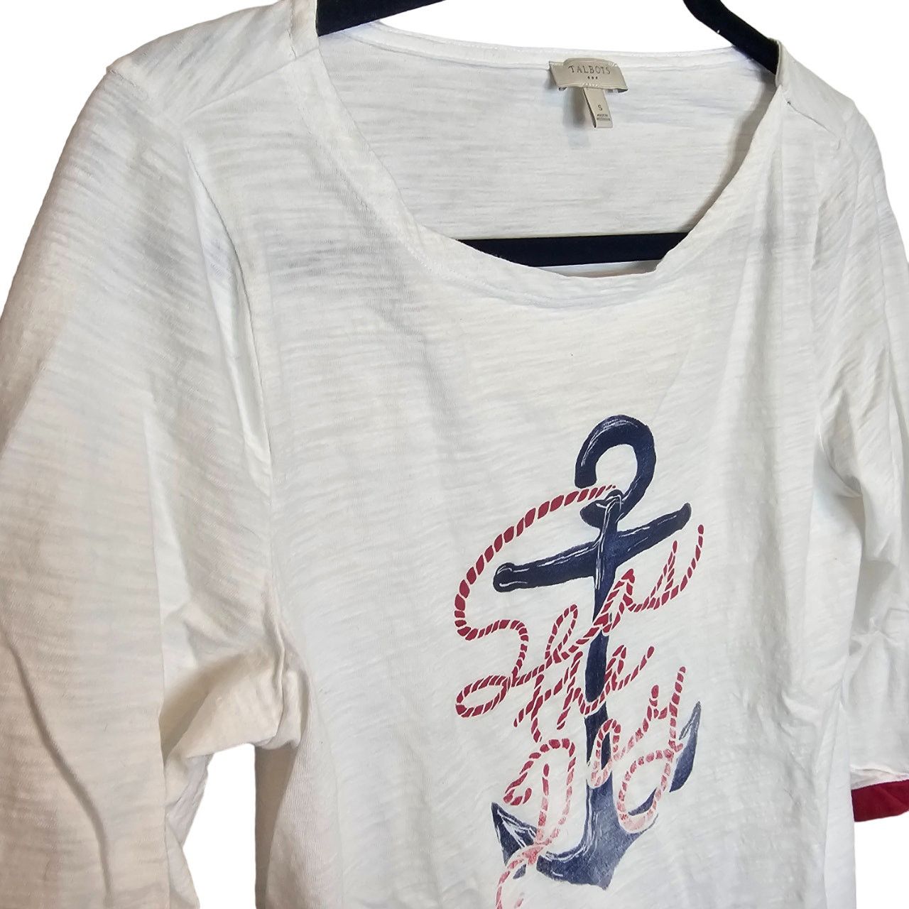 Talbots Talbots Womens Graphic Tee Size S "Seas The Day" Nautical Size S / US 4 / IT 40 - 5 Thumbnail