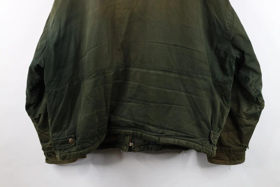 Vintage Vintage 90s Streetwear Flannel Lined Chore Jacket Green Size US XXL / EU 58 / 5 - 17 Thumbnail