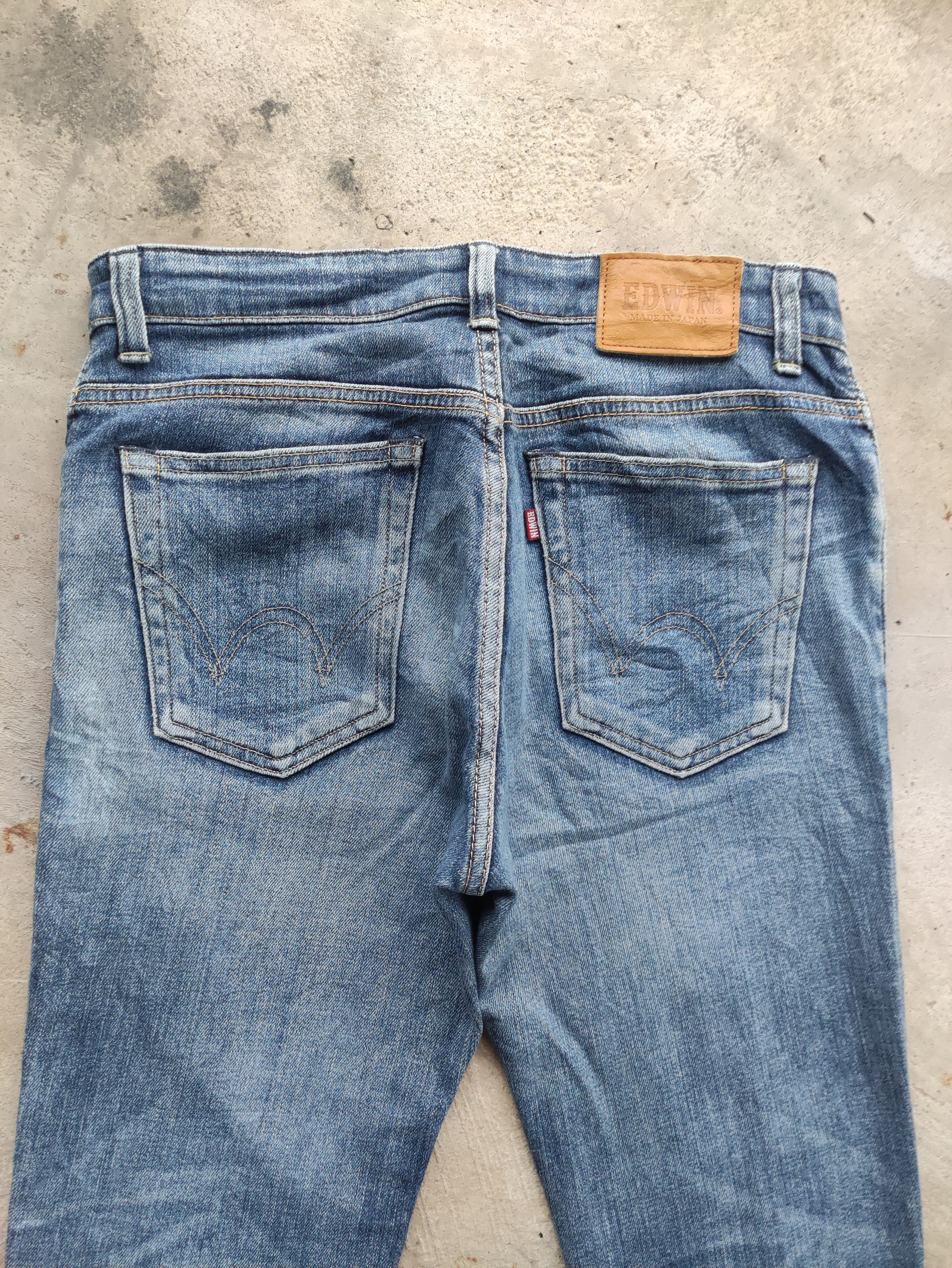 Edwin Vintage Edwin Japan Jean Distressed Faded Denim Size US 31 - 10 Thumbnail