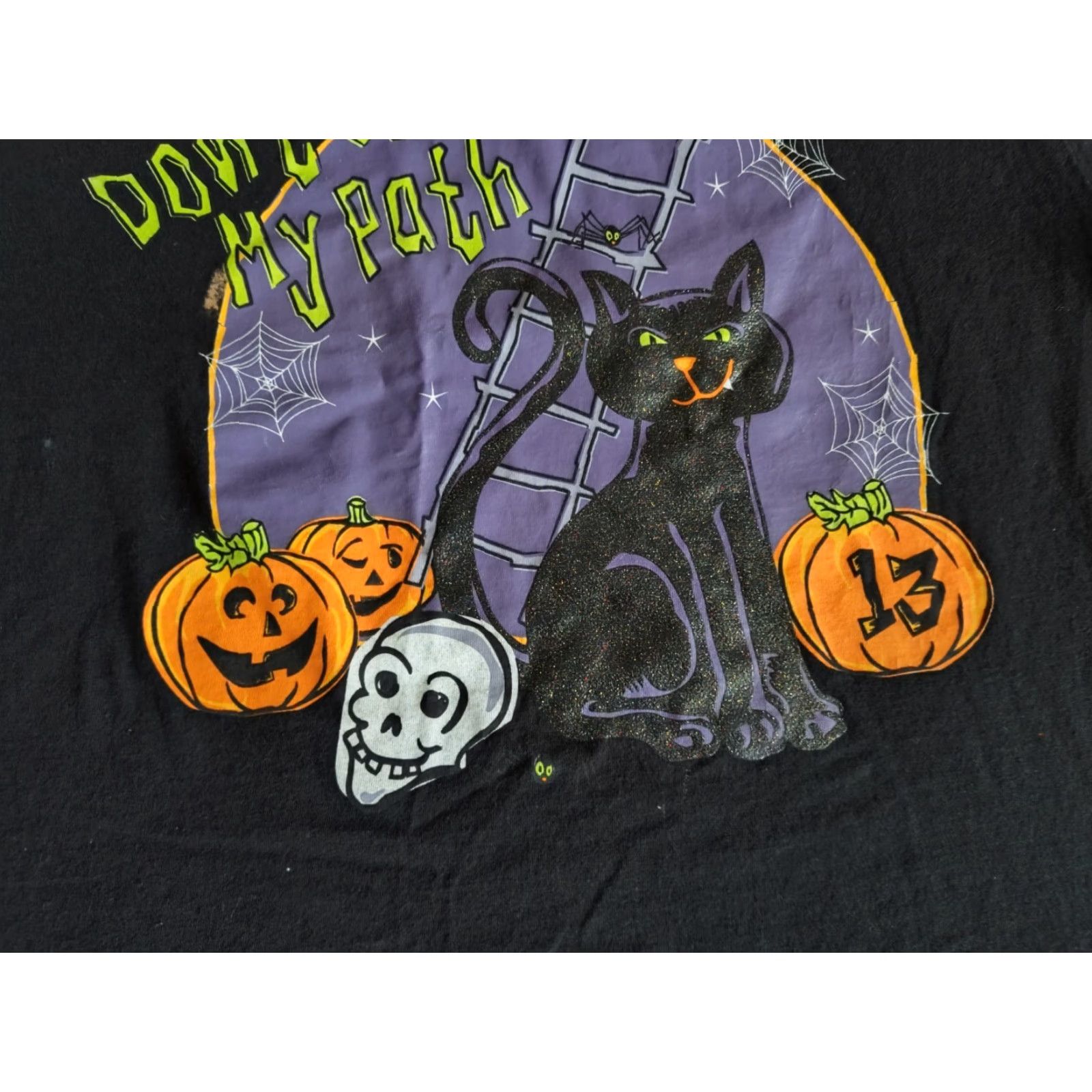Vintage VINTAGE Halloween 13 Black Cat T-Shirt Women Plus Size 16W Short Sleeve 90s Halloween Costume Size XXL / US 16-18 / IT 52-54 - 3 Thumbnail