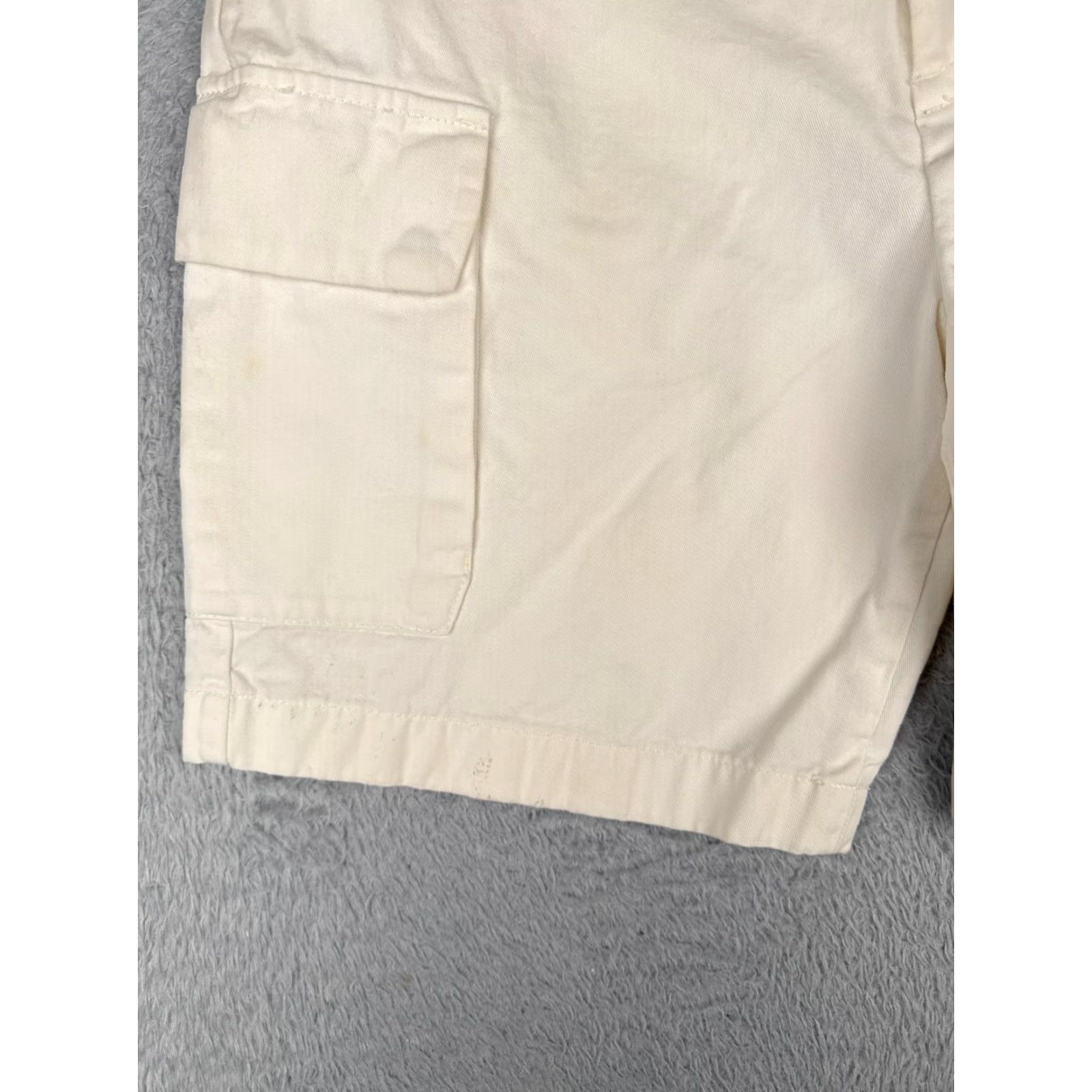 Nautica Nautica Mens Shorts Cargo White Cotton Twill 34x9 Zip Fly read me Multiple Pockets 100% Cotton Casual Workwear Golf Regular Size US 34 / EU 50 - 3 Thumbnail