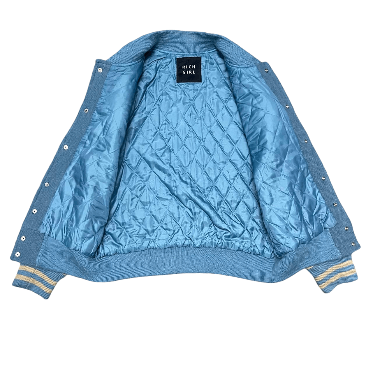 Japanese Brand Vintage Rich Girl Wool Varsity Jacket Size M / US 6-8 / IT 42-44 - 6 Thumbnail