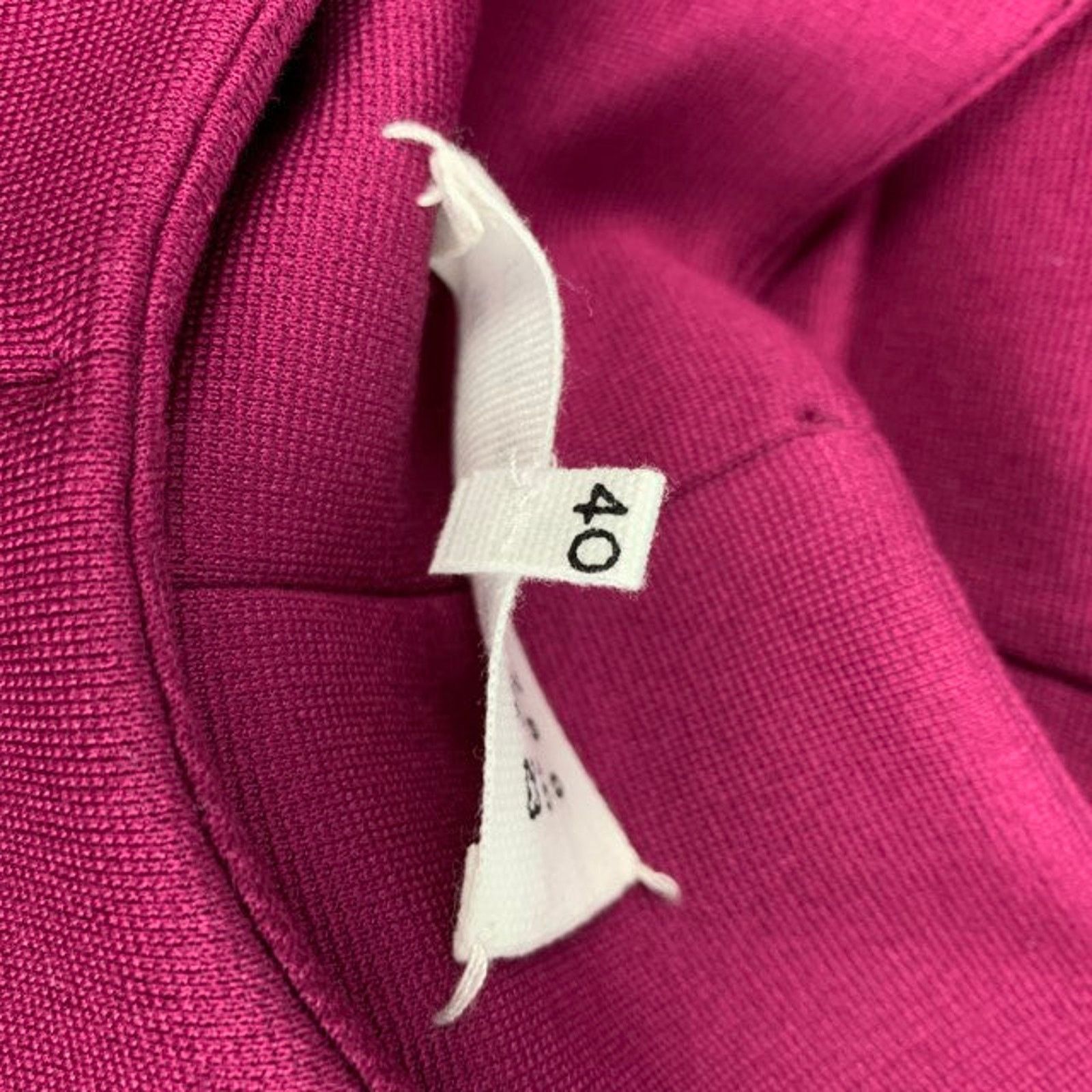 Maison Margiela Size 4 Raspberry Viscose Blend Fitted Cocktail Dress Size S / US 4 / IT 40 - 6 Thumbnail