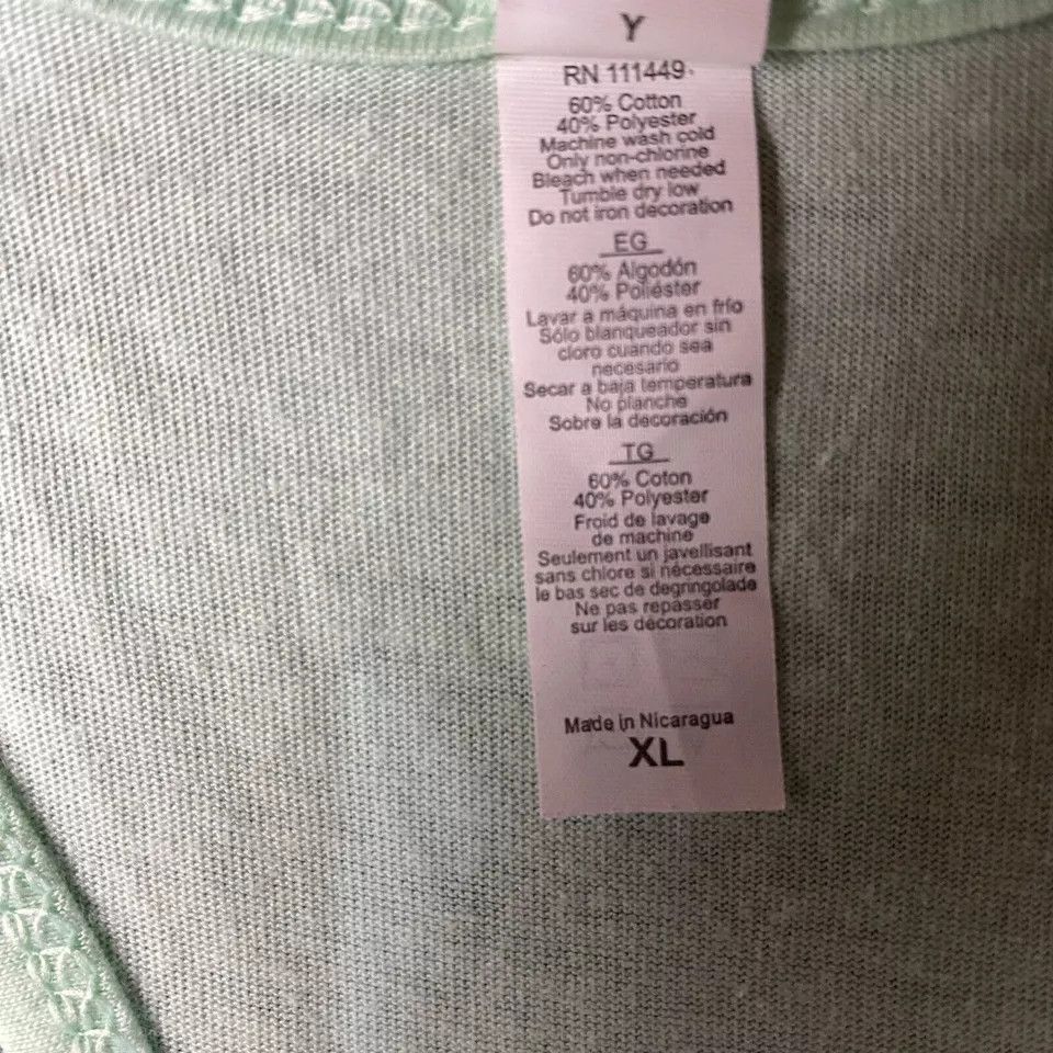 Other Ideal Tank Top XL Women's Pullover Mint Green Cotton Blend Size XL / US 12-14 / IT 48-50 - 4 Thumbnail