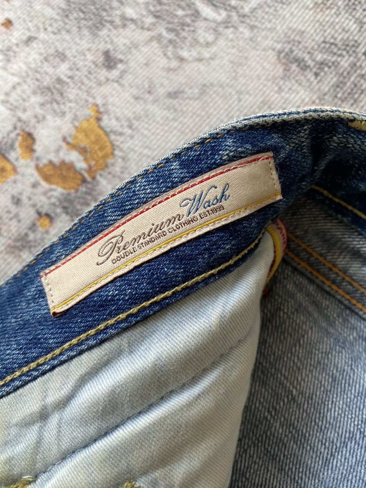 Japanese Brand Double Standard Clothing Japan Distressed Honeycomb Selvedge Size US 30 / EU 46 - 19 Thumbnail