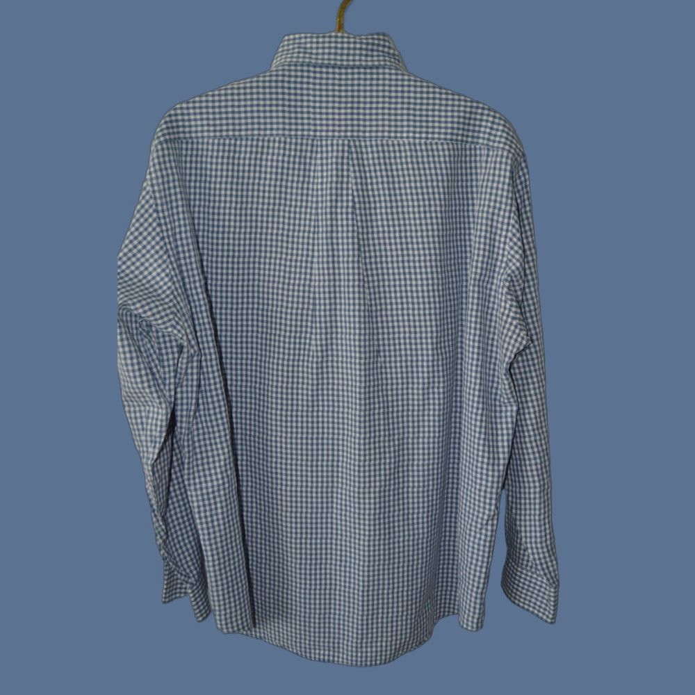 Brooks Brothers Brooks Brothers Dress Shirt Men's L/S Blue Check Cotton Button-Down Collar Barrel Cuff Regular Size L Size US L / EU 52-54 / 3 - 1 Thumbnail