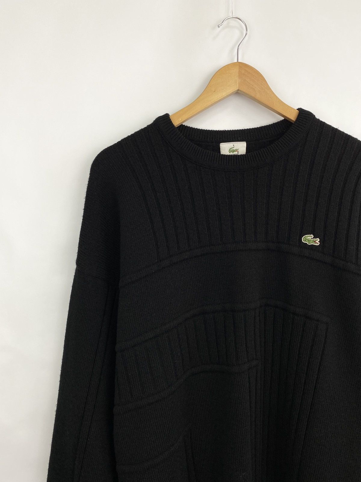 Lacoste 🇫🇷 Vintage 90s Lacoste Wool Asymmetrical Sweater made France Size US XL / EU 56 / 4 - 2 Thumbnail