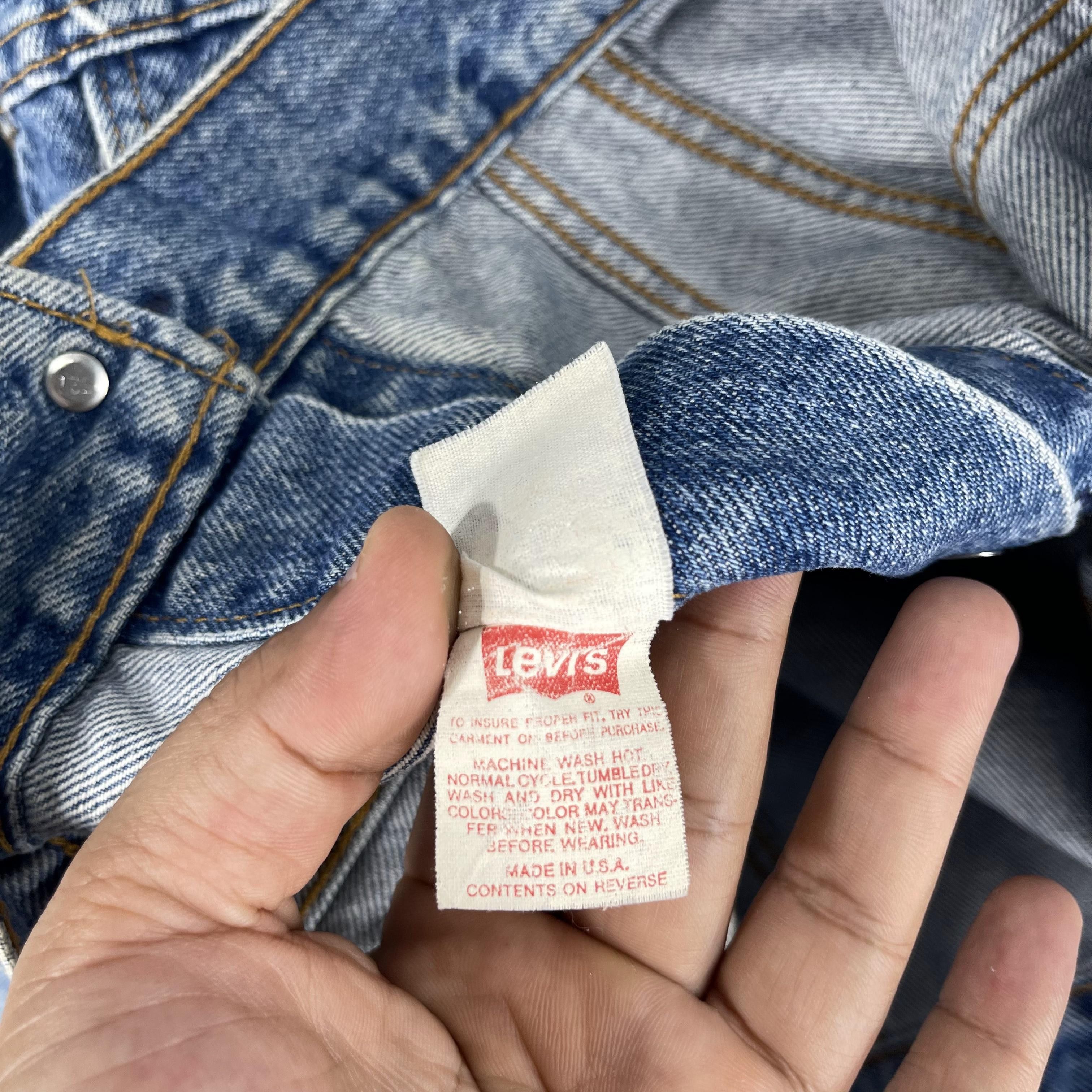 Levi's × Vintage Vintage 90's LEVI'S Strauss Usa Denim Trucker Jacket Size US S / EU 44-46 / 1 - 8 Thumbnail