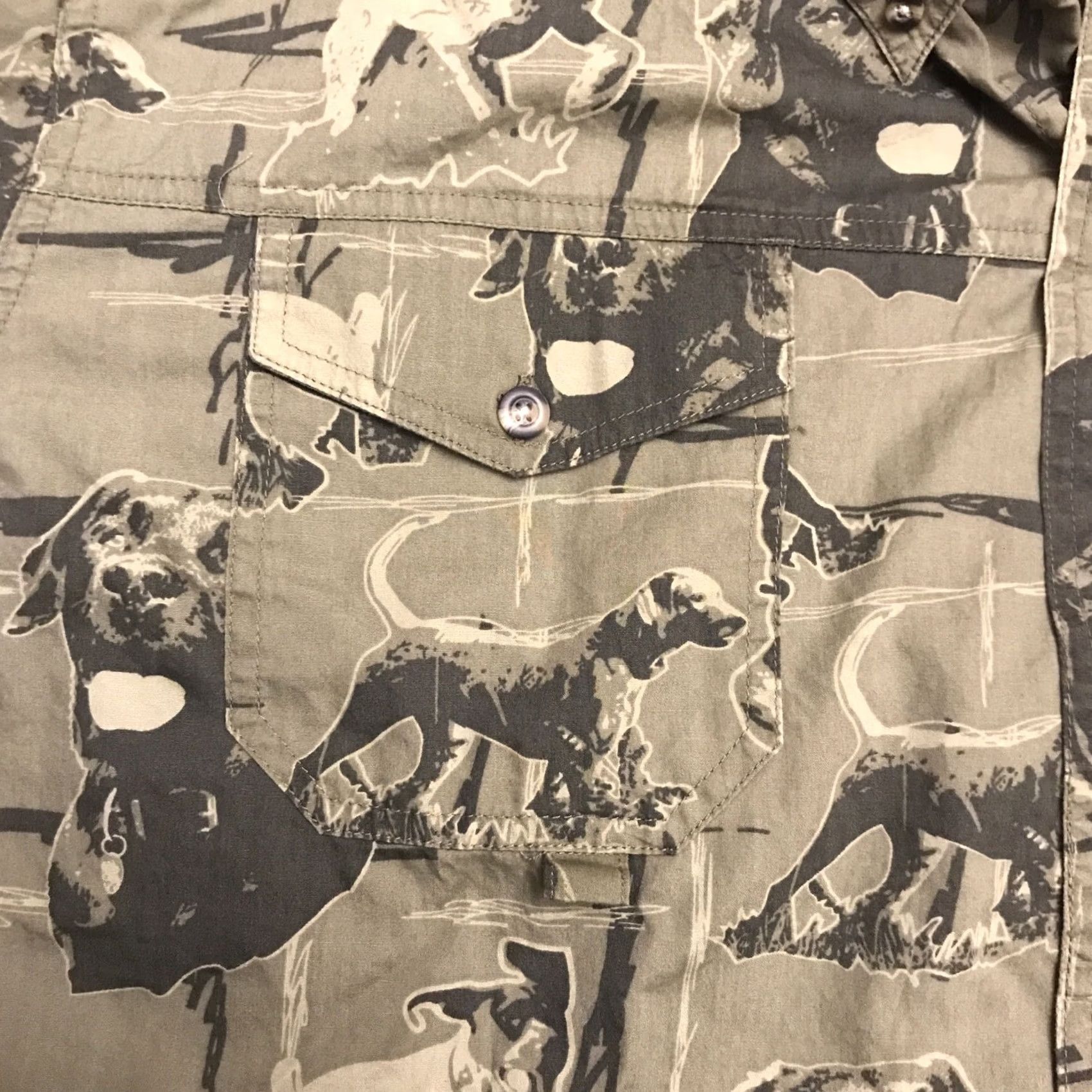 Vintage Northcrest Sportsman Shirt Button-Up 2XL Green Dogs B547 Men Long Sleeve Button-Down Collar 100% Cotton Vintage No Size US XXL / EU 58 / 5 - 5 Thumbnail