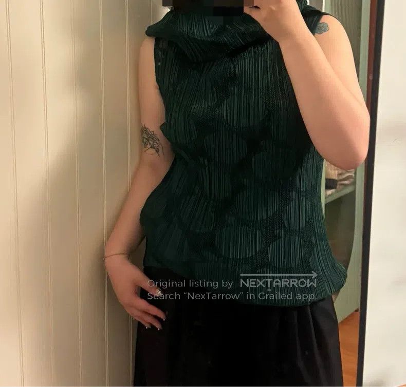 Other Issey Miyake Dark green hollow vest Size L / US 10 / IT 46 - 1 Thumbnail